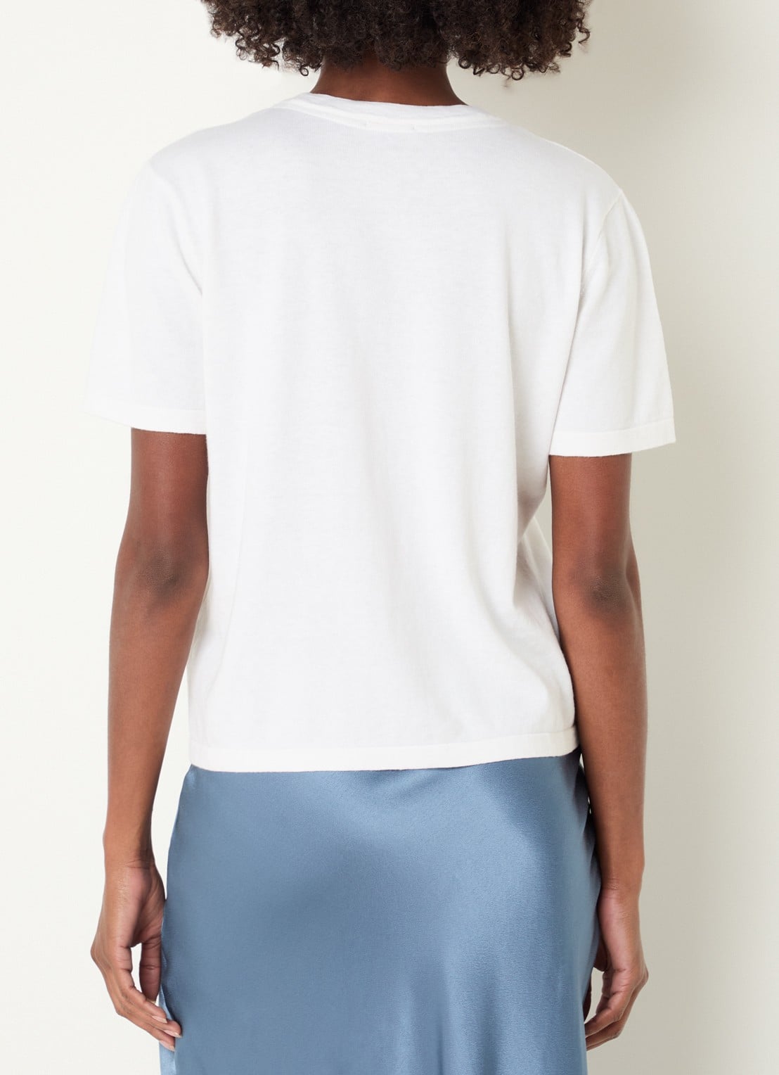 Rails T-shirt in kasjmierblend - achterkant wit