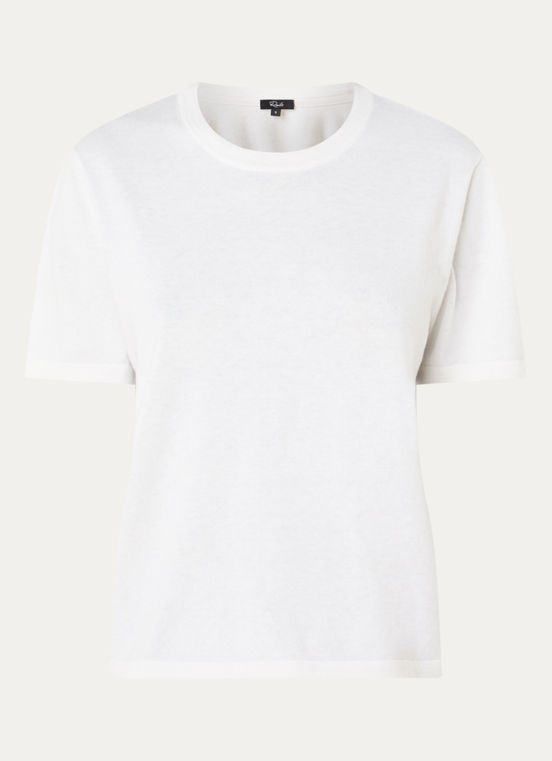 Rails T-shirt in kasjmierblend - voorkant 5 wit