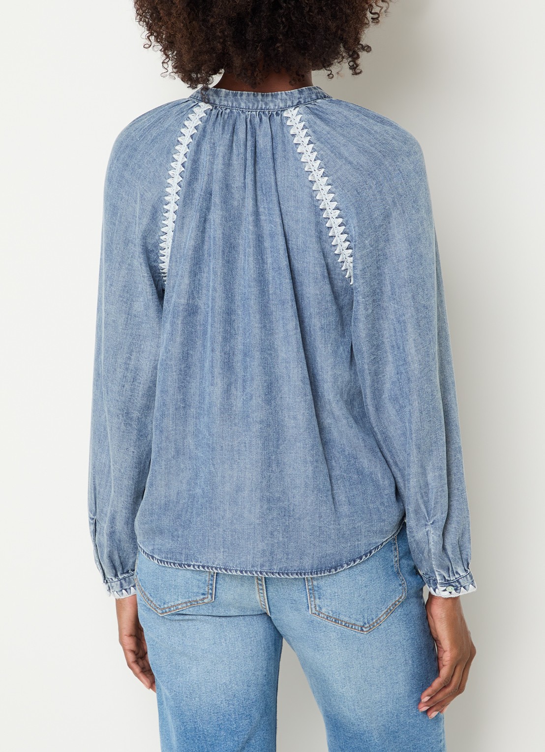 Rails Tali tuniek van chambray - achterkant 4 blauw