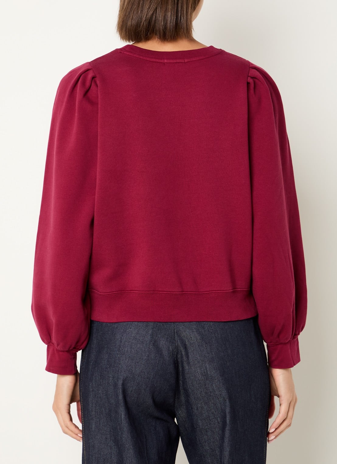 Rails Tiffany sweater met ronde hals - achterkant 2 donkerrood