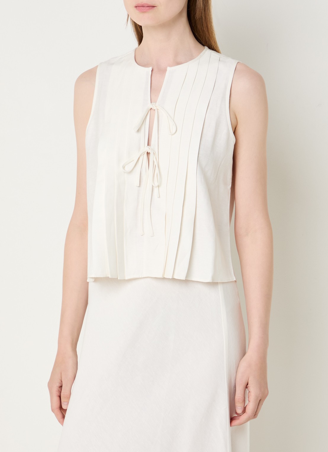 Rails Top met cut-out detail - detail gebroken wit