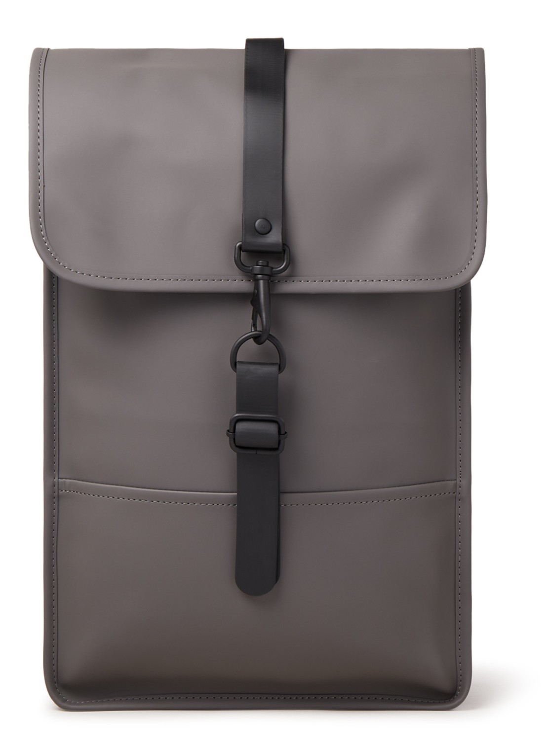 Rains 1280 Mini waterdichte rugzak met 13 inch laptopvak - unisex - voorkant middengrijs