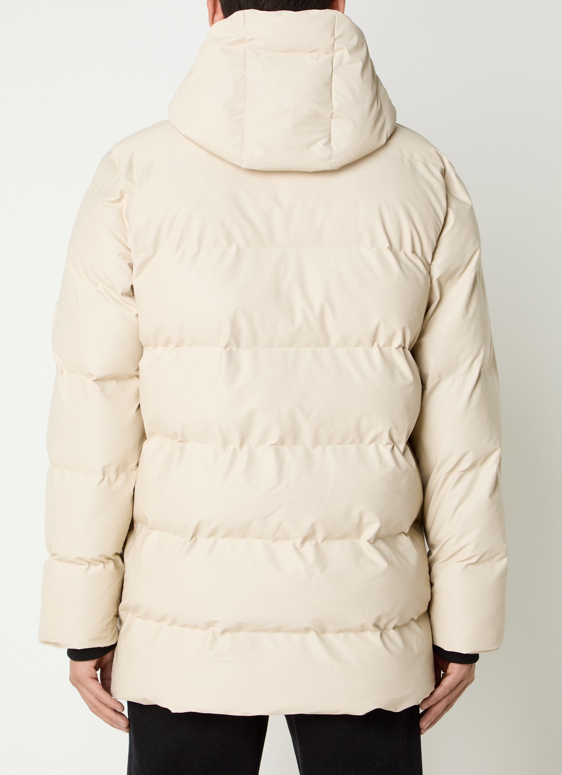 Rains Alta gewatteerde parka met capuchon - achterkant 4 beige