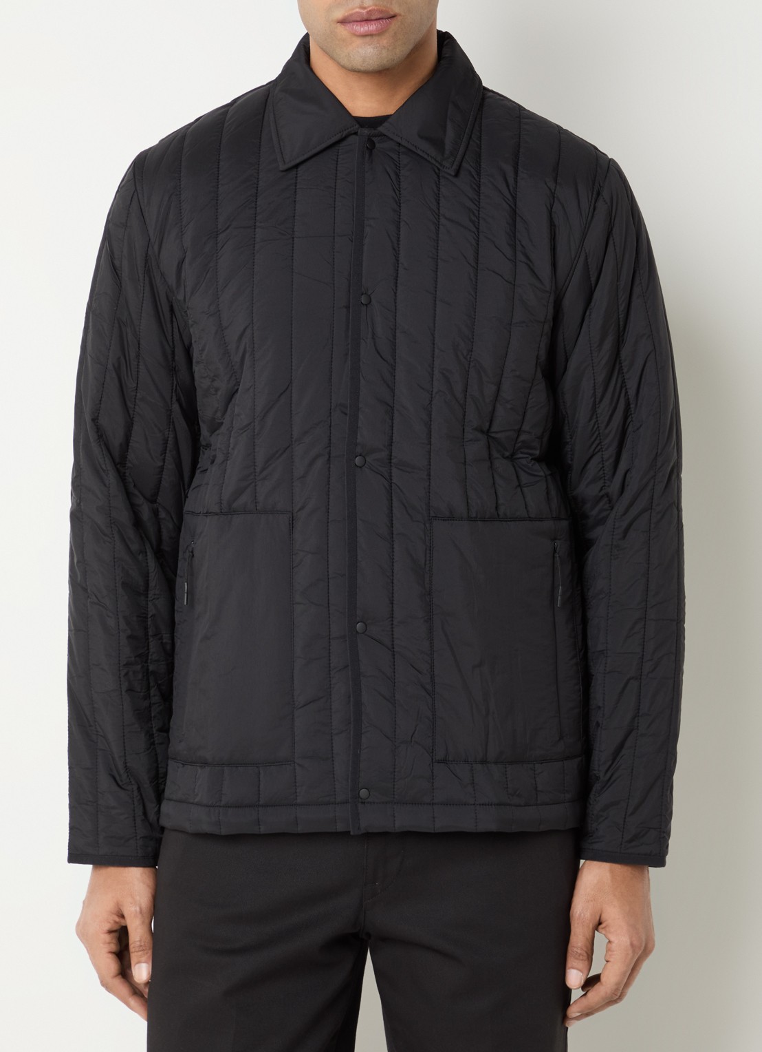 Rains Banja jack met ritszakken - detail zwart