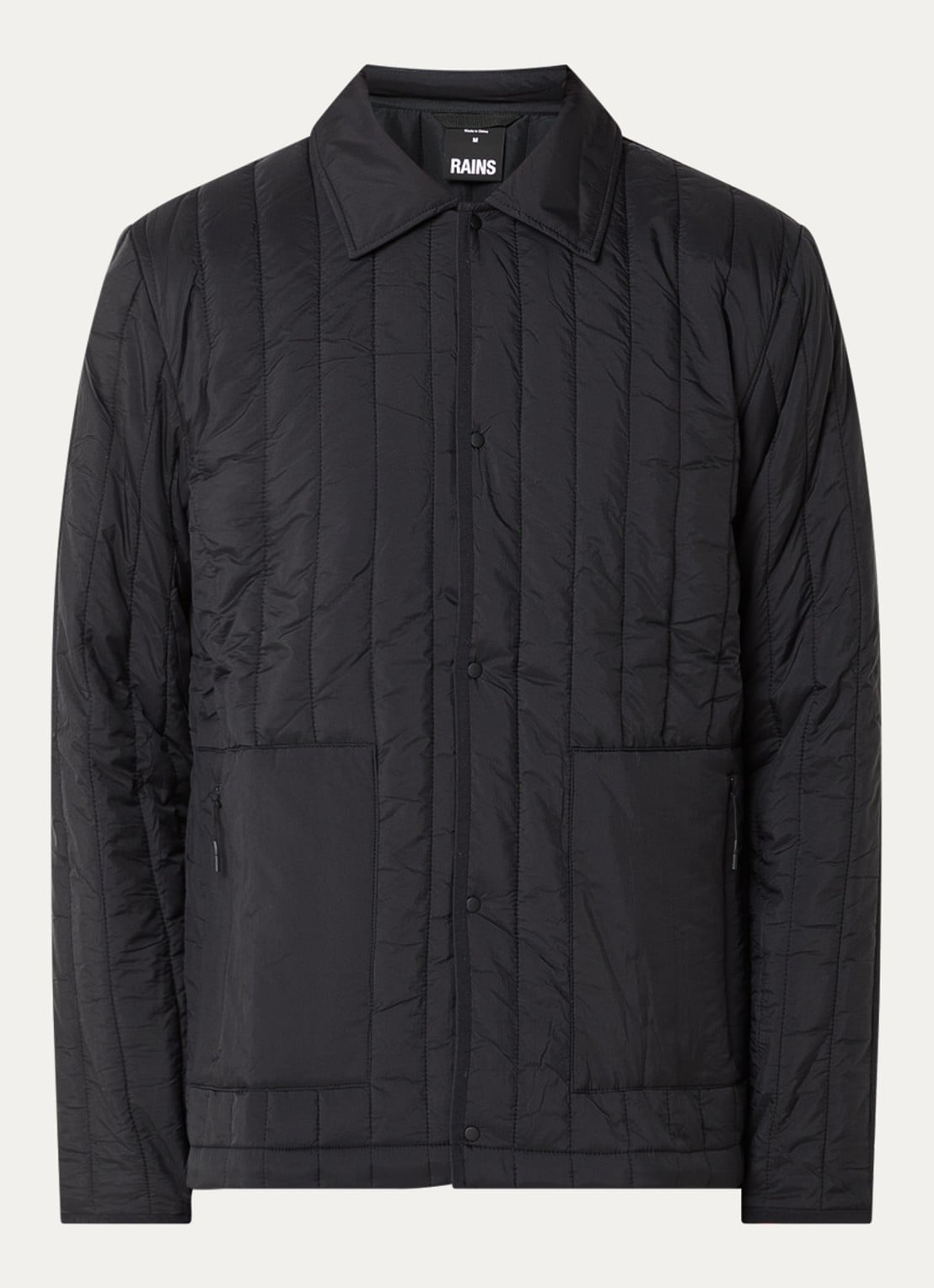Rains Banja jack met ritszakken - voorkant 3 zwart
