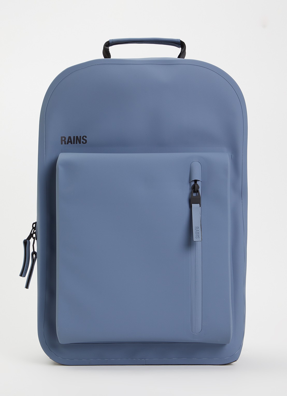 Rains Deepwater rugzak met 15 inch laptopvak en waterdichte coating - voorkant blauwgrijs