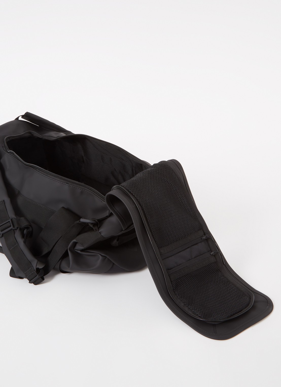 Rains  Duffel sporttas met logo - detail 3 zwart