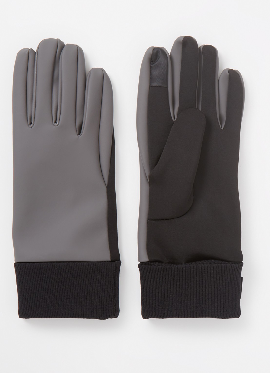 Rains Handschoenen met waterafstotende coating en touchscreen functie - voorkant grijs