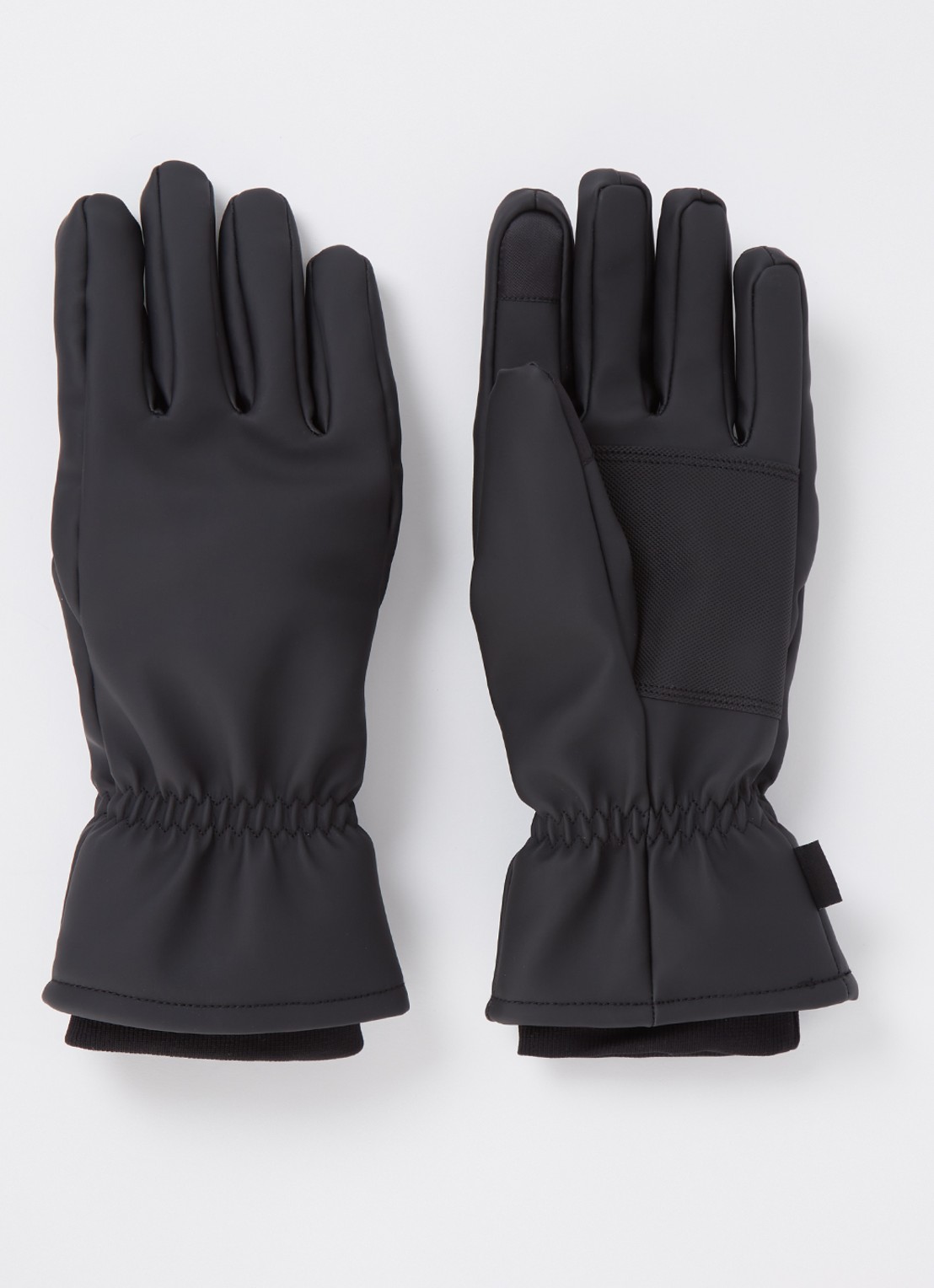 Rains Handschoenen met waterafstotende coating - voorkant zwart