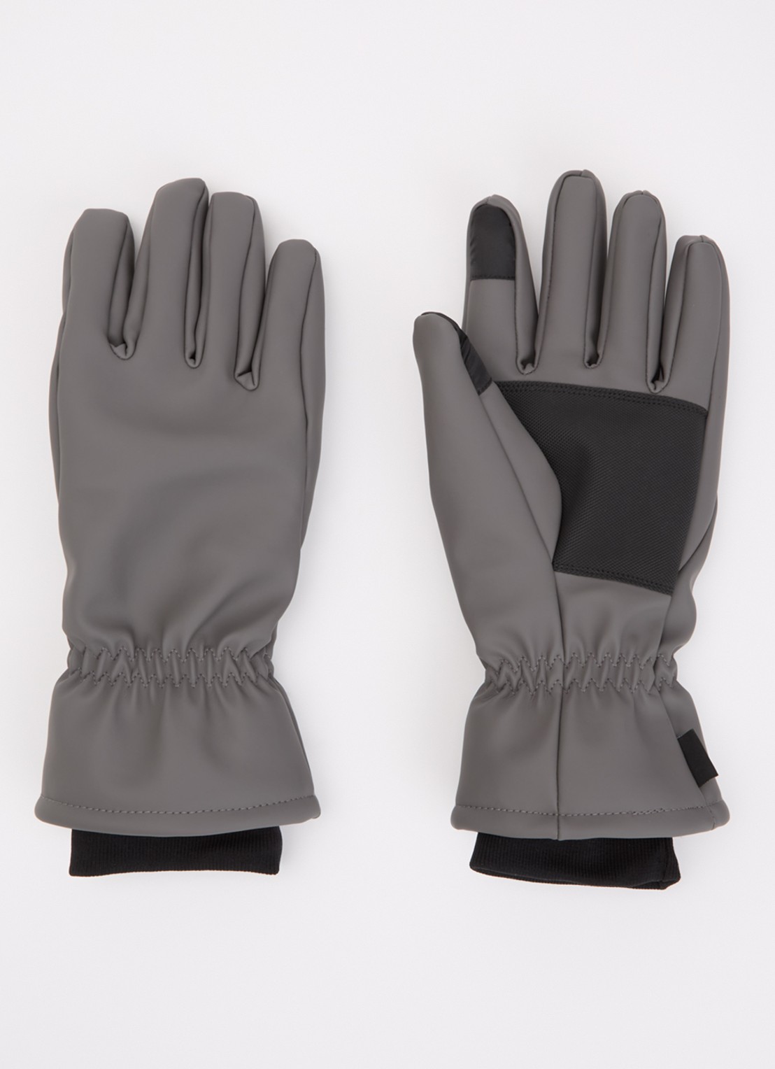 Rains Handschoenen met waterafstotende coating - voorkant grijs