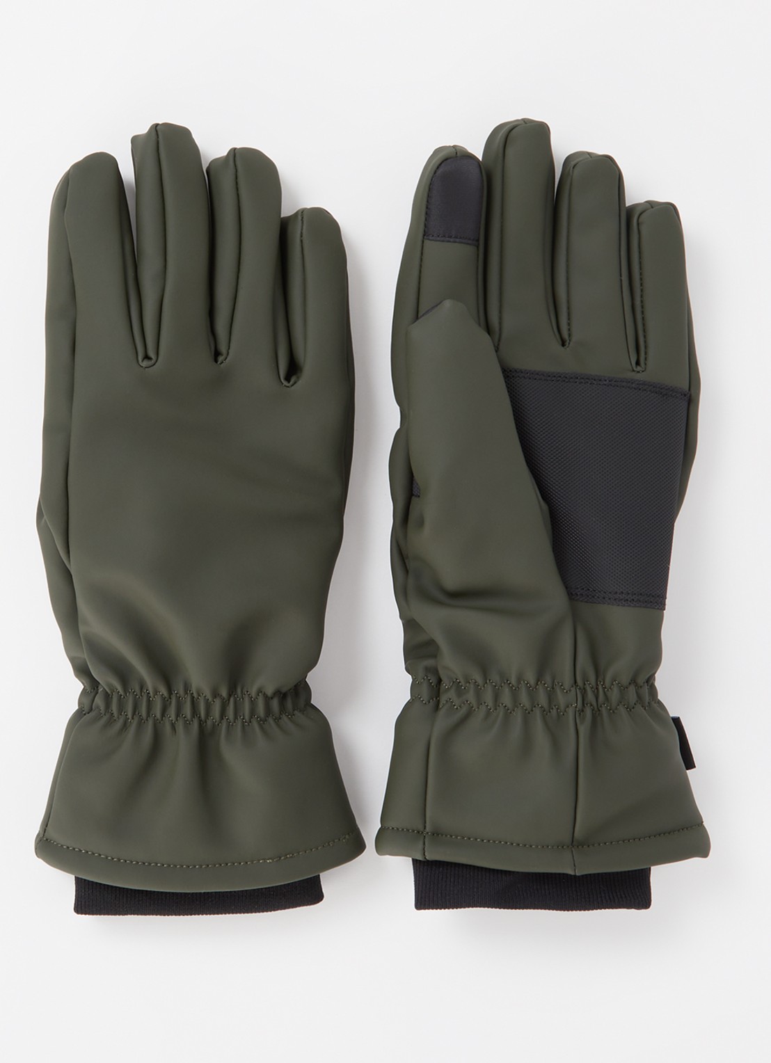 Rains Handschoenen met waterafstotende coating - voorkant bronsgroen