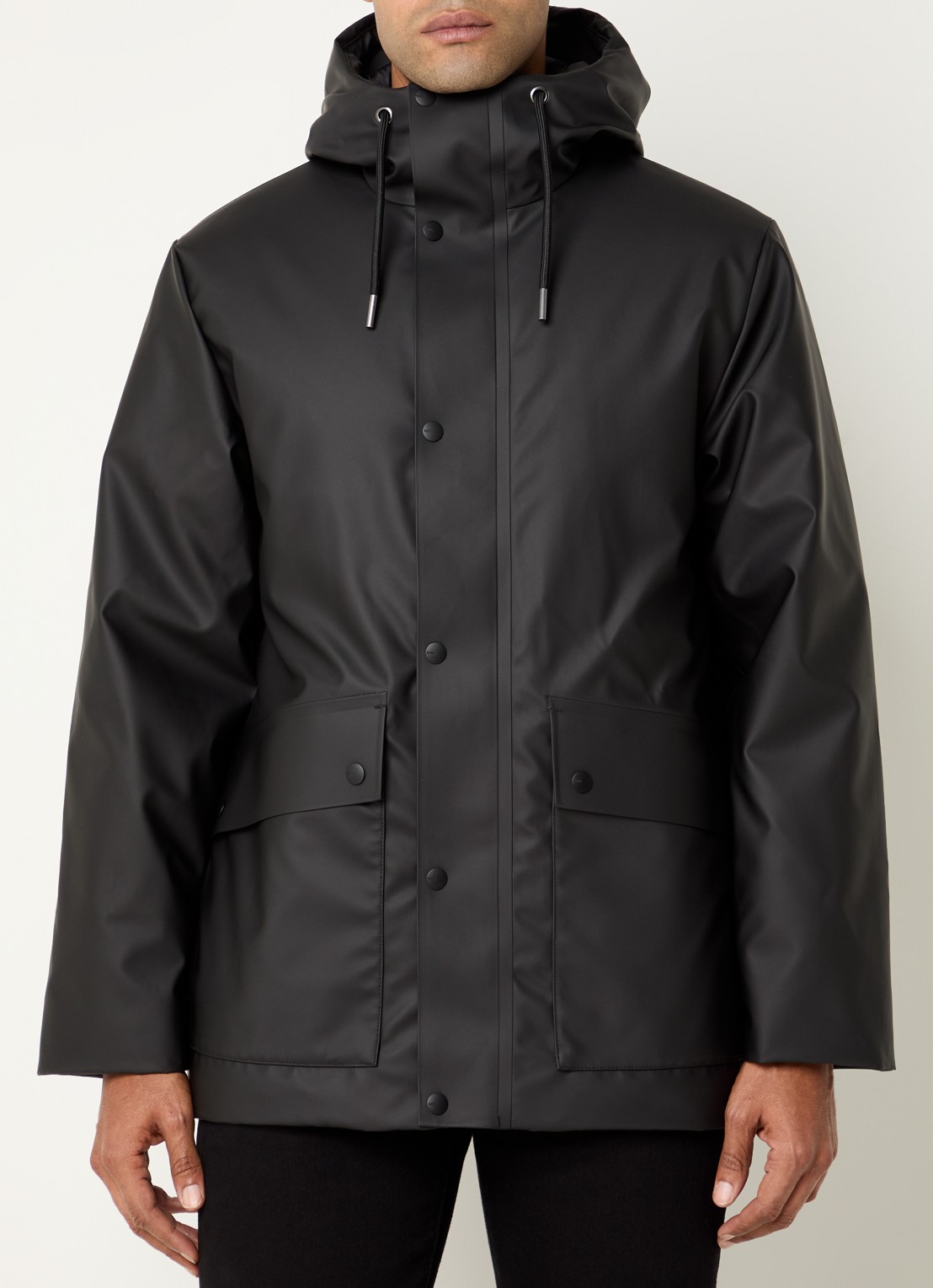 Rains Nome gewatteerde parka met klepzakken  - detail 3 zwart