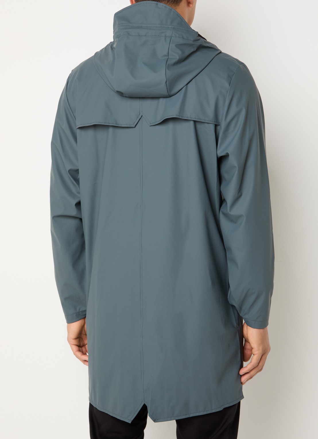 Rains Parka met capuchon en waterafstotende coating - achterkant 4 petrol