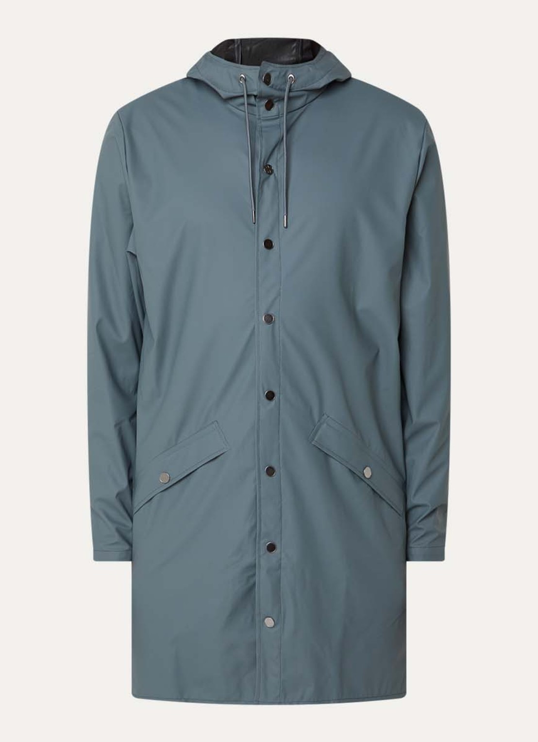 Rains Parka met capuchon en waterafstotende coating - voorkant 2 petrol