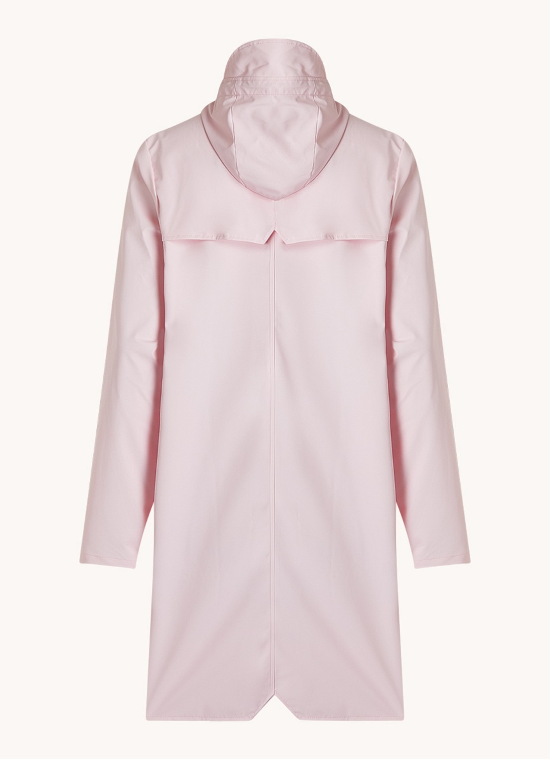 Rains Regenjas met capuchon en klepzakken - unisex - achterkant 2 lichtroze