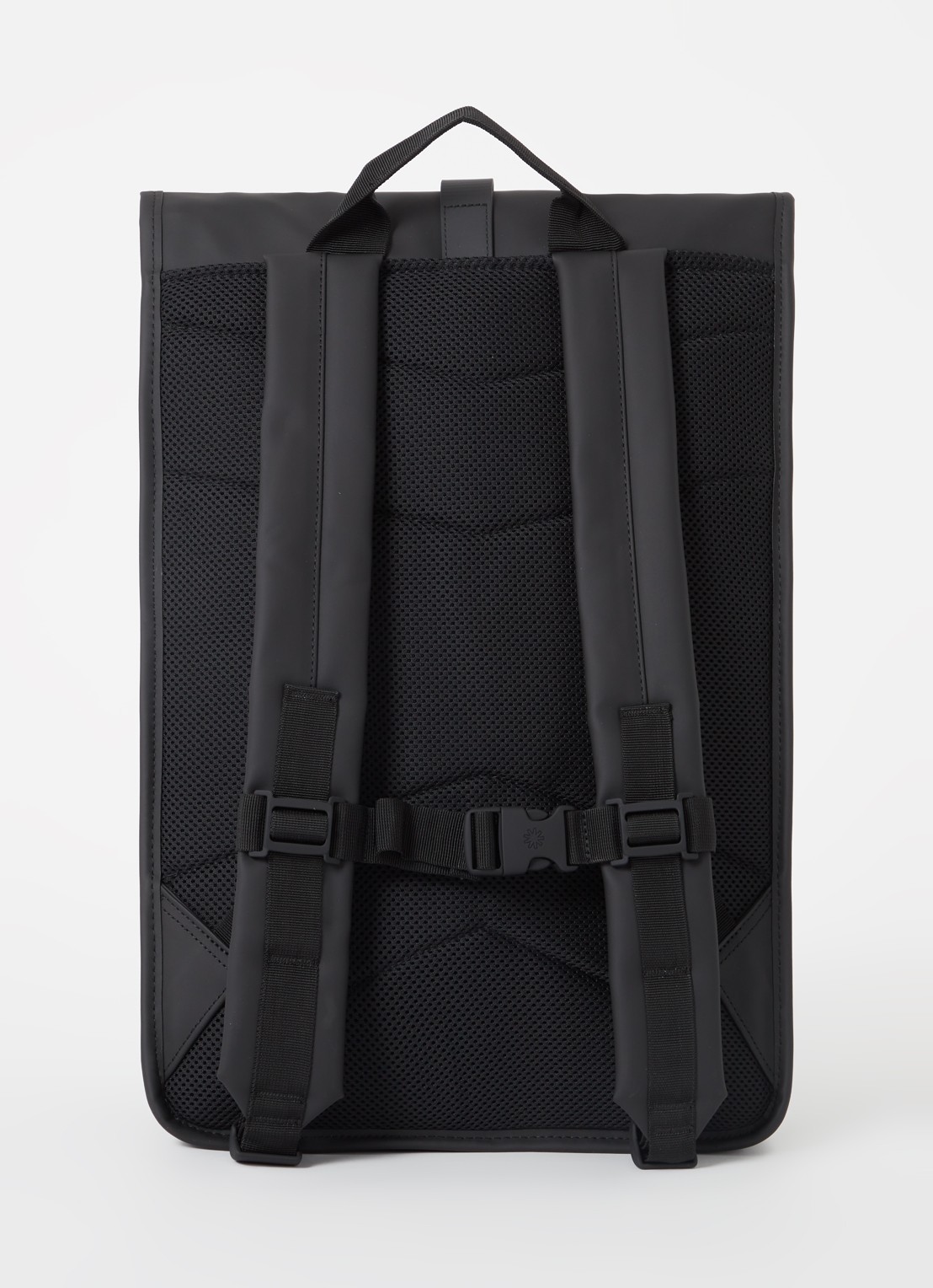 Rains Rolltop rugzak met laptopvak - achterkant 3 zwart