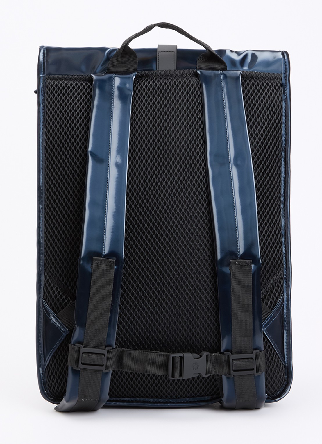Rains Rolltop rugzak met waterafstotende coating en 15 inch laptopvak - achterkant olijfgroen