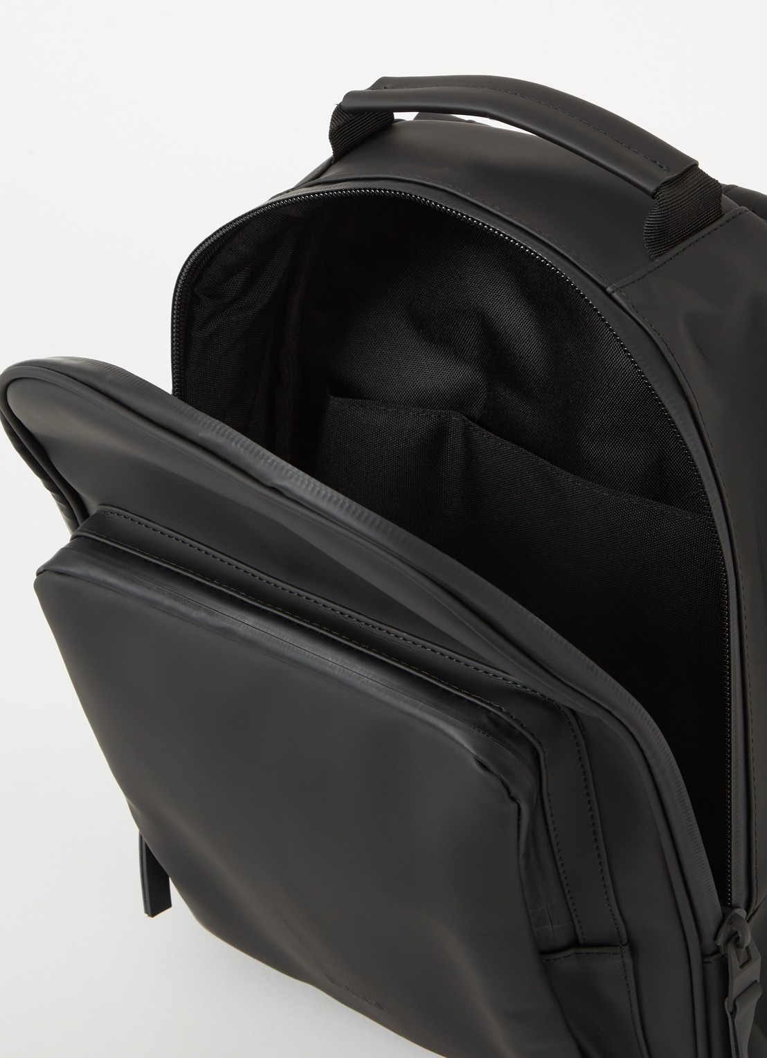 Rains Rugzak met 12 inch laptopvak en waterafstotende coating - detail 2 zwart