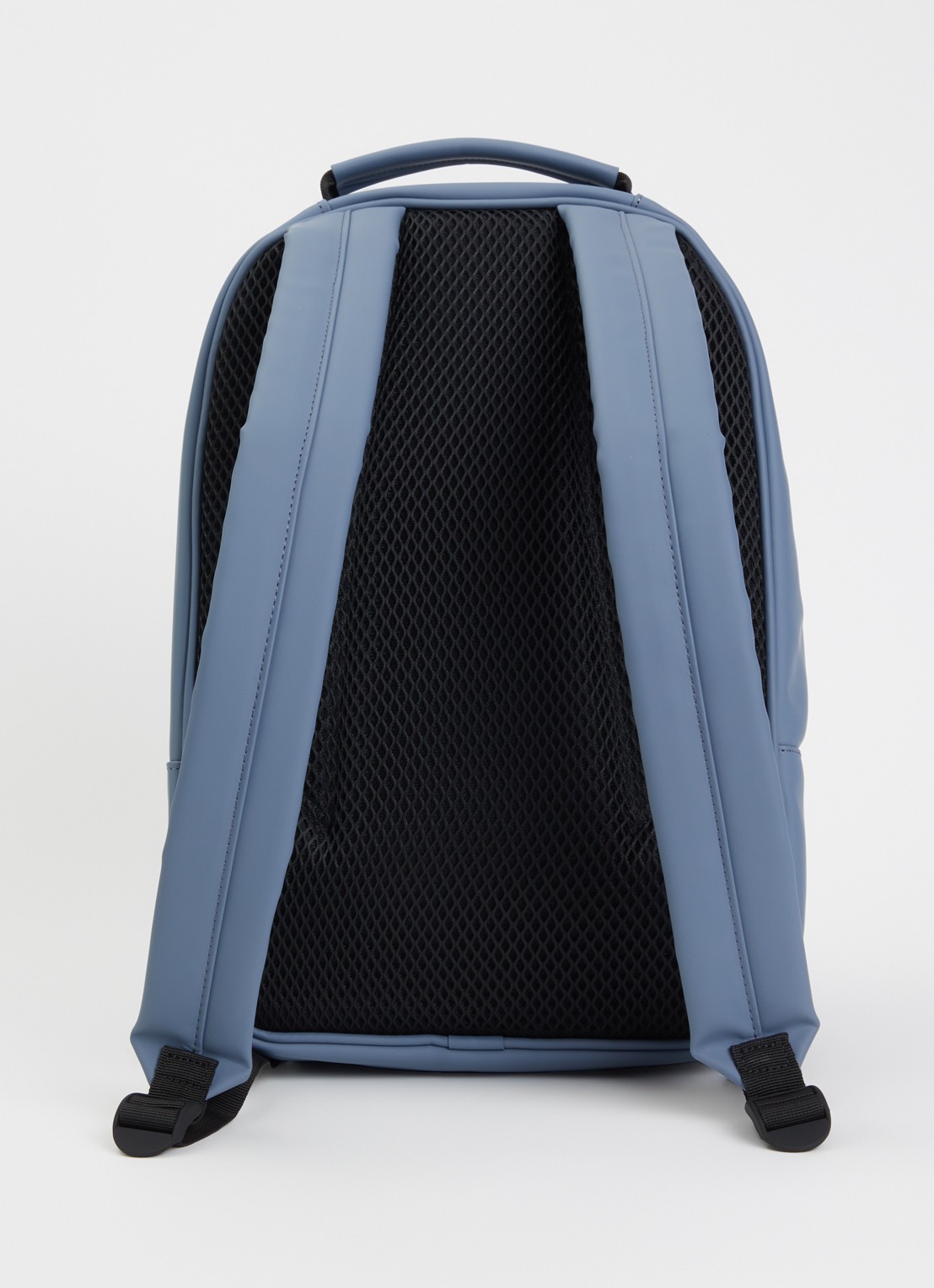 Rains Rugzak met 12 inch laptopvak en waterafstotende coating - achterkant 3 blauw