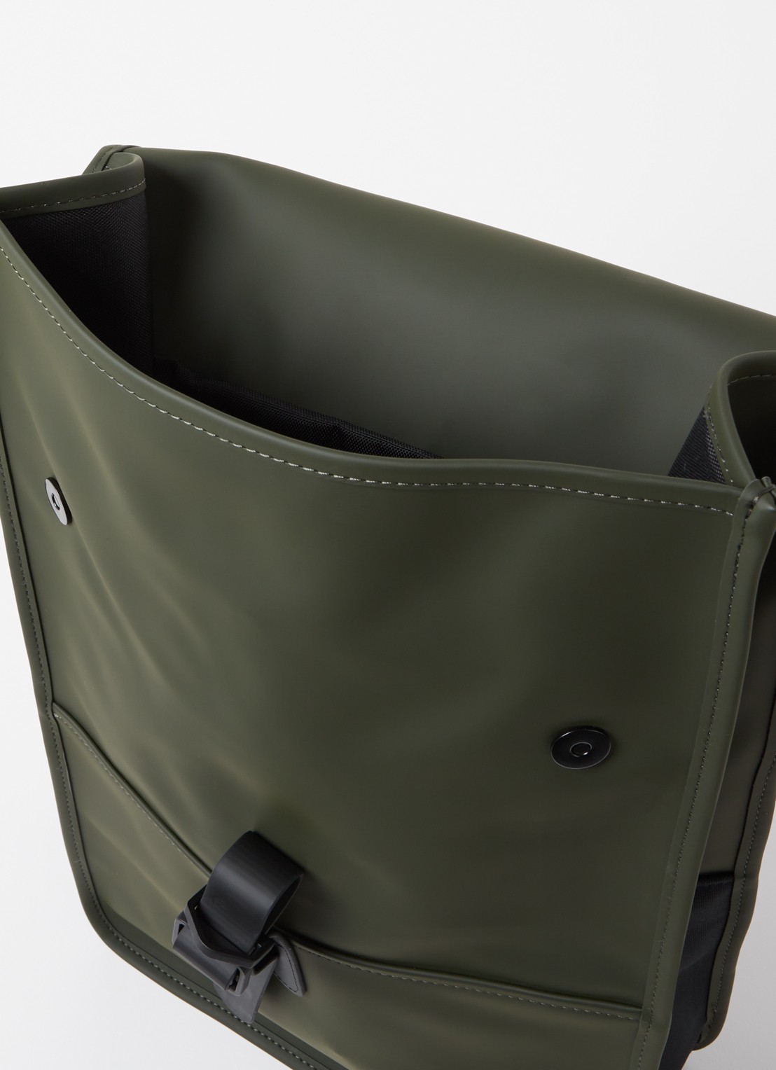 Rains Rugzak met 15 inch laptopvak en waterafstotende coating - detail 3 legergroen
