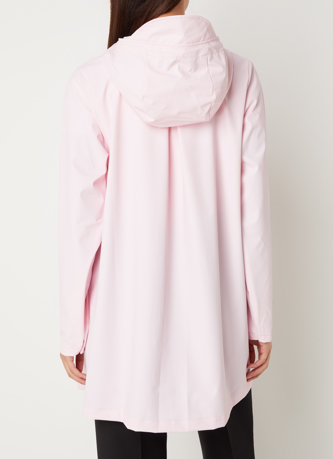 Rains String W parka met capuchon en trekkoord - achterkant 4 roze