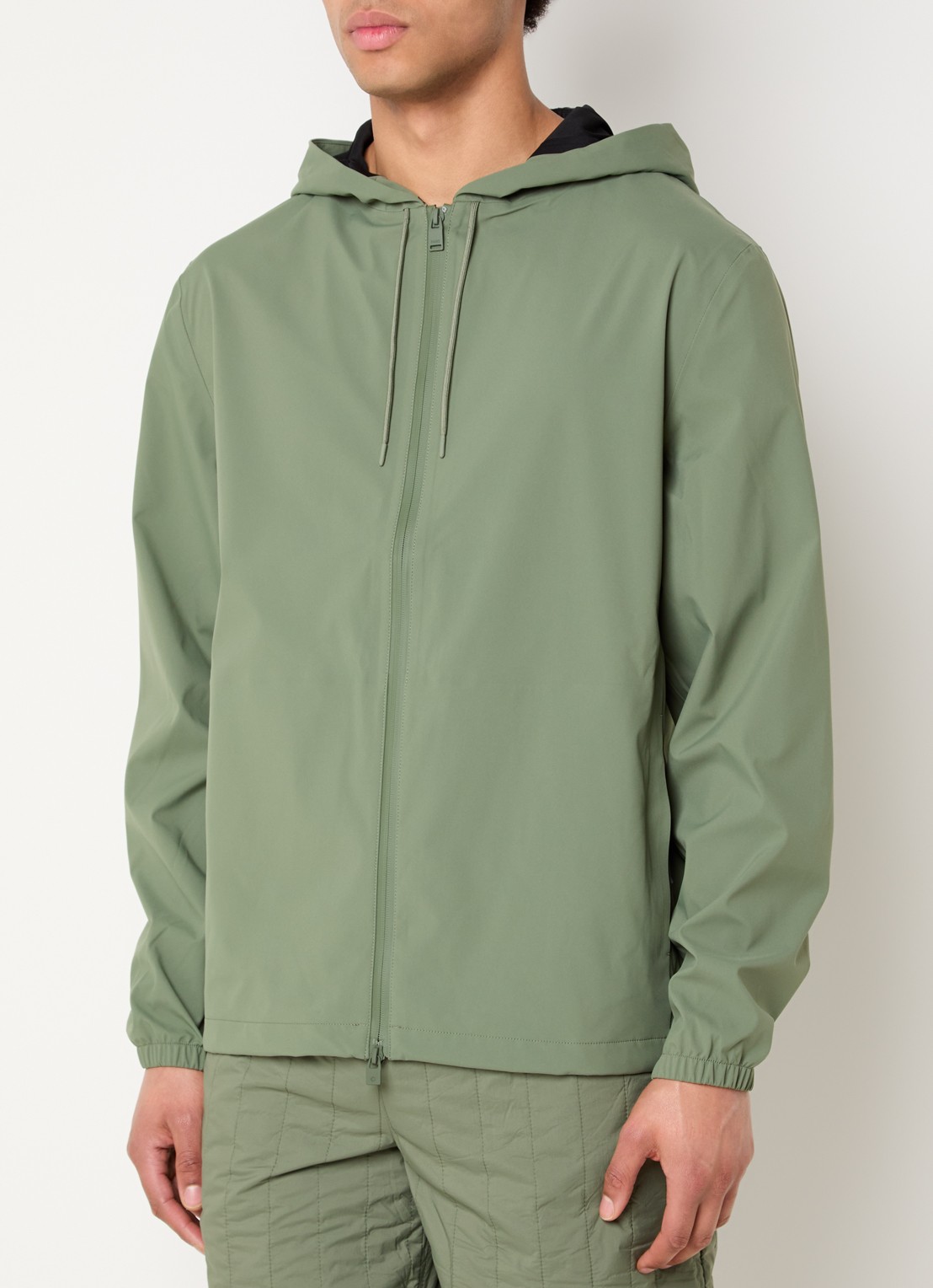 Rains Suva softshell jack met capuchon - detail 3 groen