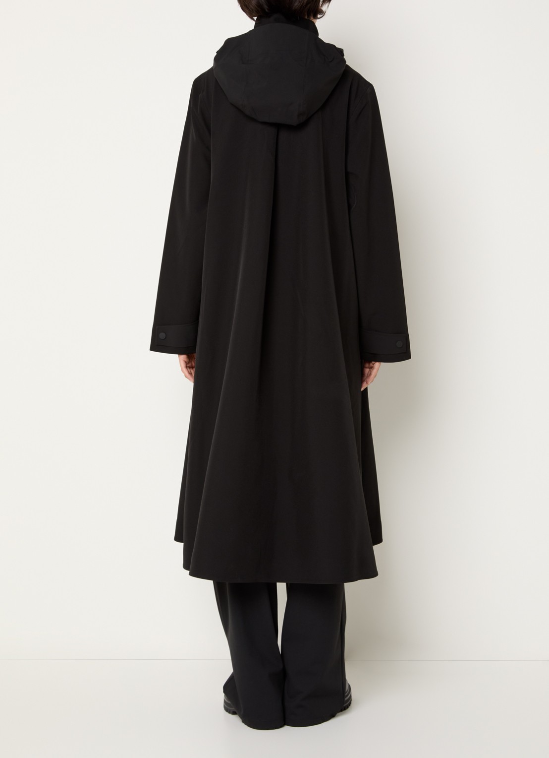 Rains Suva softshell jas met capuchon en steekzakken - achterkant 4 zwart