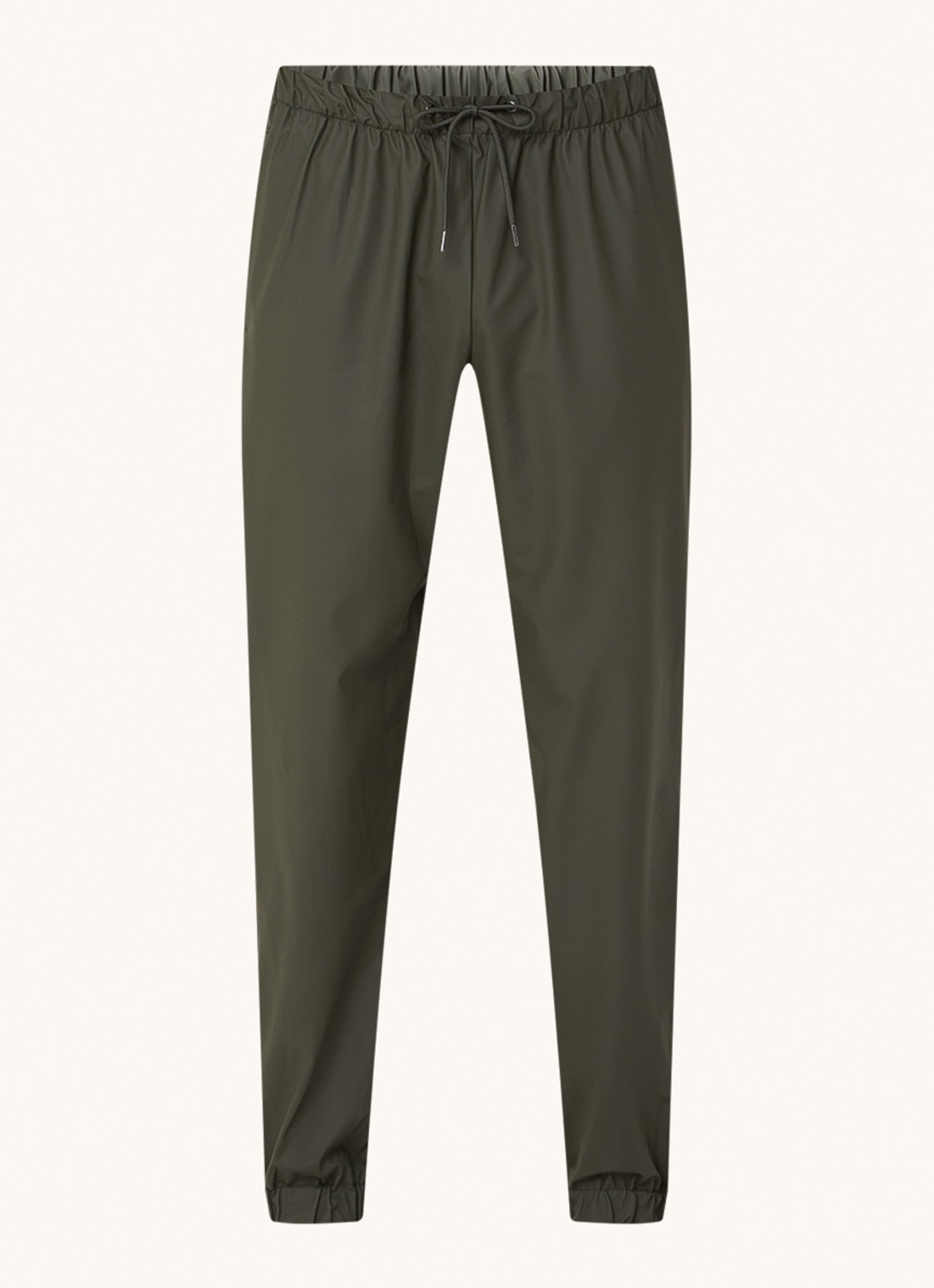 Rains Tapered fit joggingbroek met waterafstotende coating - voorkant 4 olijfgroen