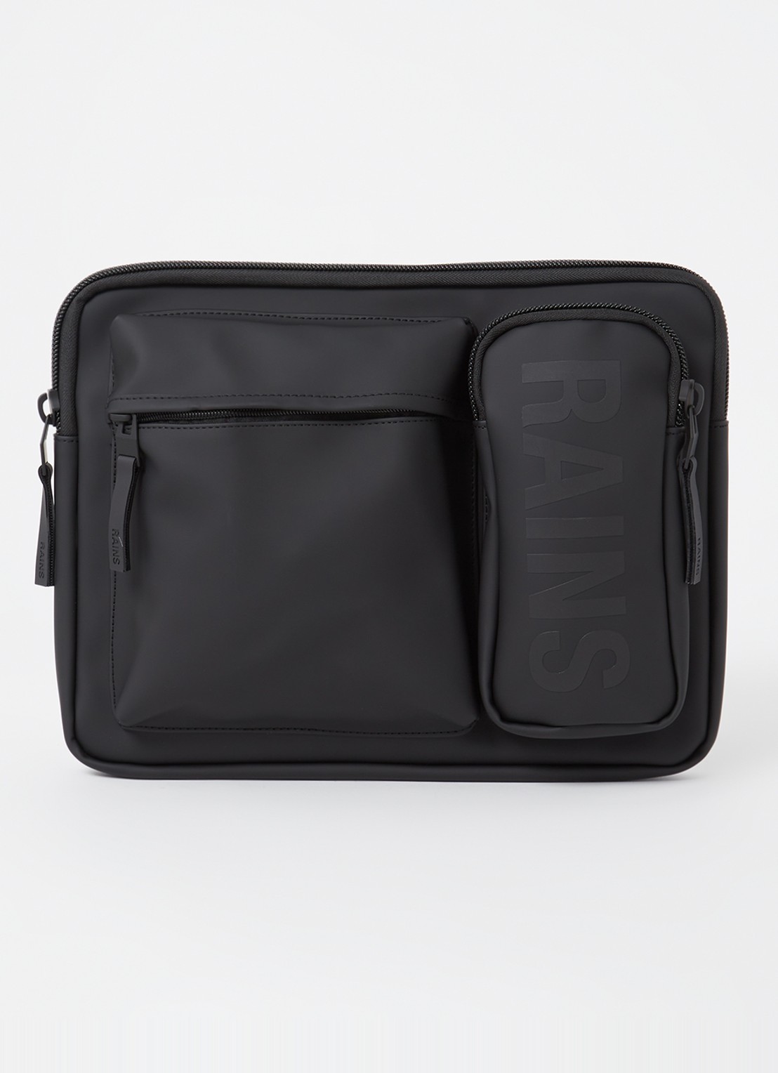 Rains Texel laptophoes 13 en 14 inch - voorkant 2 zwart