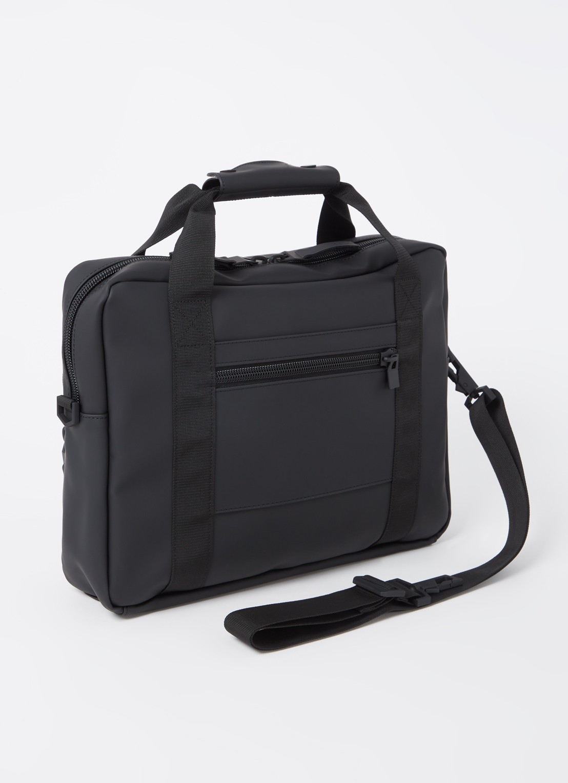 Rains Texel Tech businesstas met 15 inch laptopvak - achterkant 2 zwart