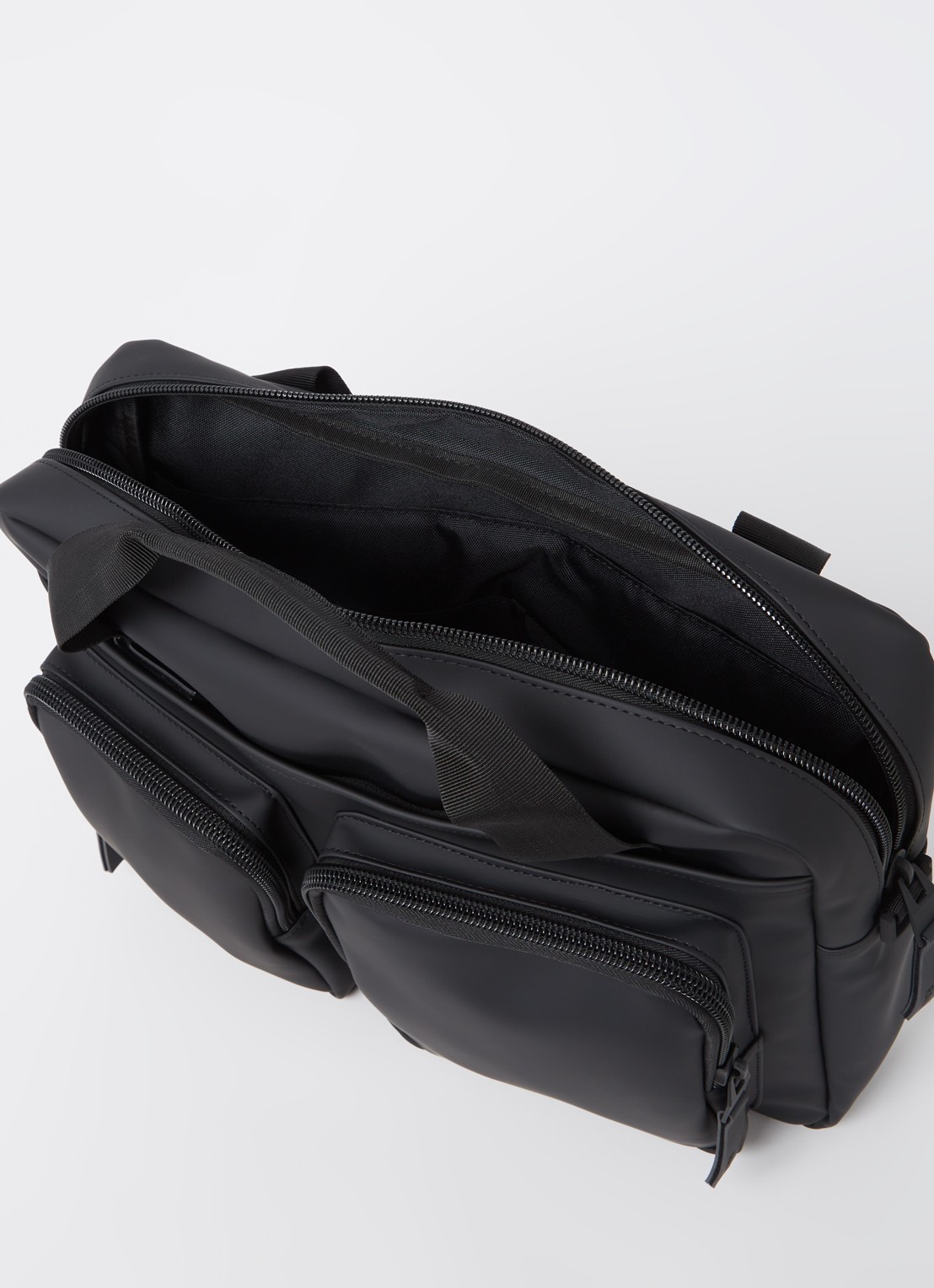 Rains Texel Tech businesstas met 15 inch laptopvak - detail 3 zwart