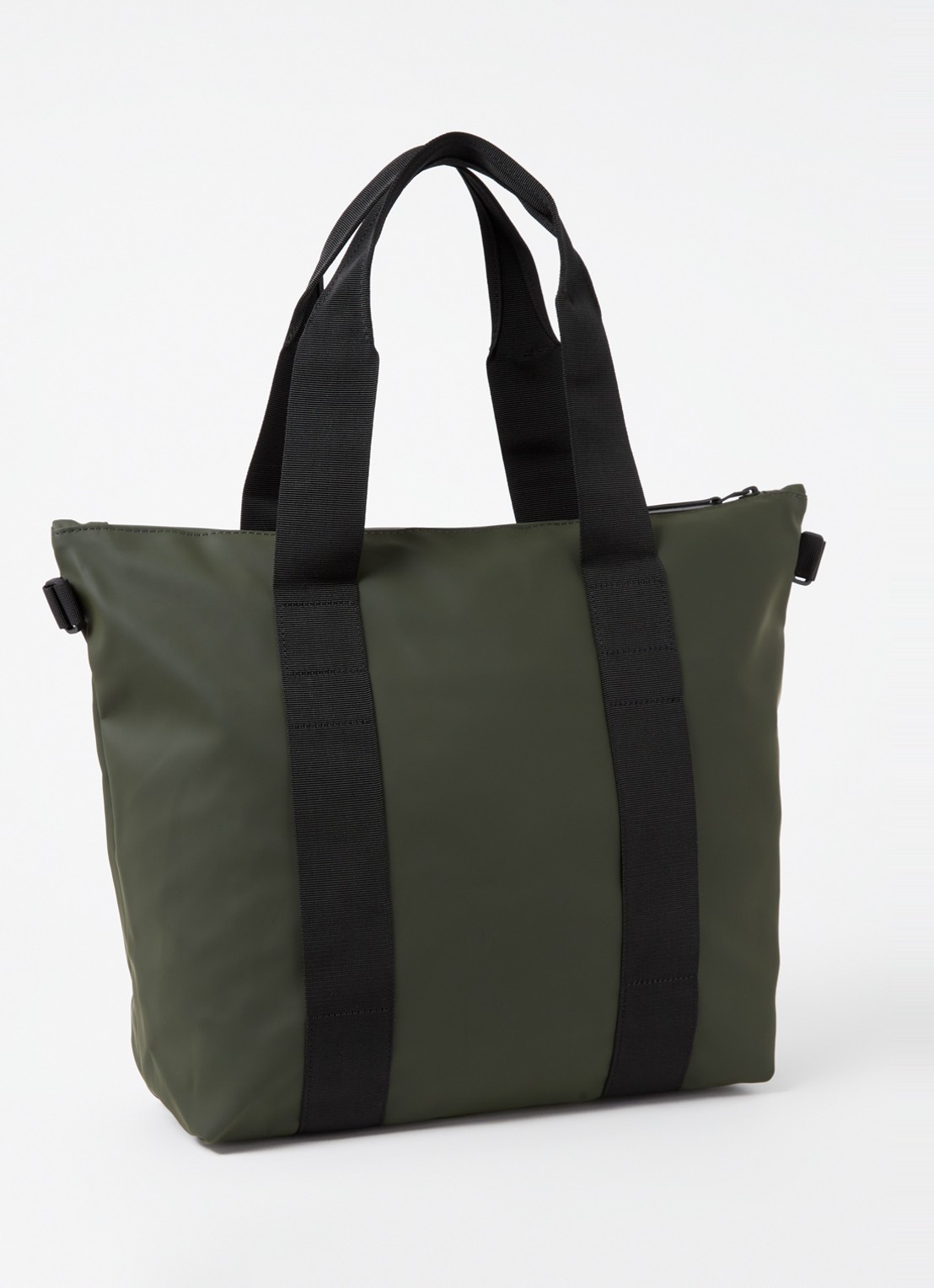 Rains Tote Mini schoudertas met waterafstotende coating - achterkant legergroen