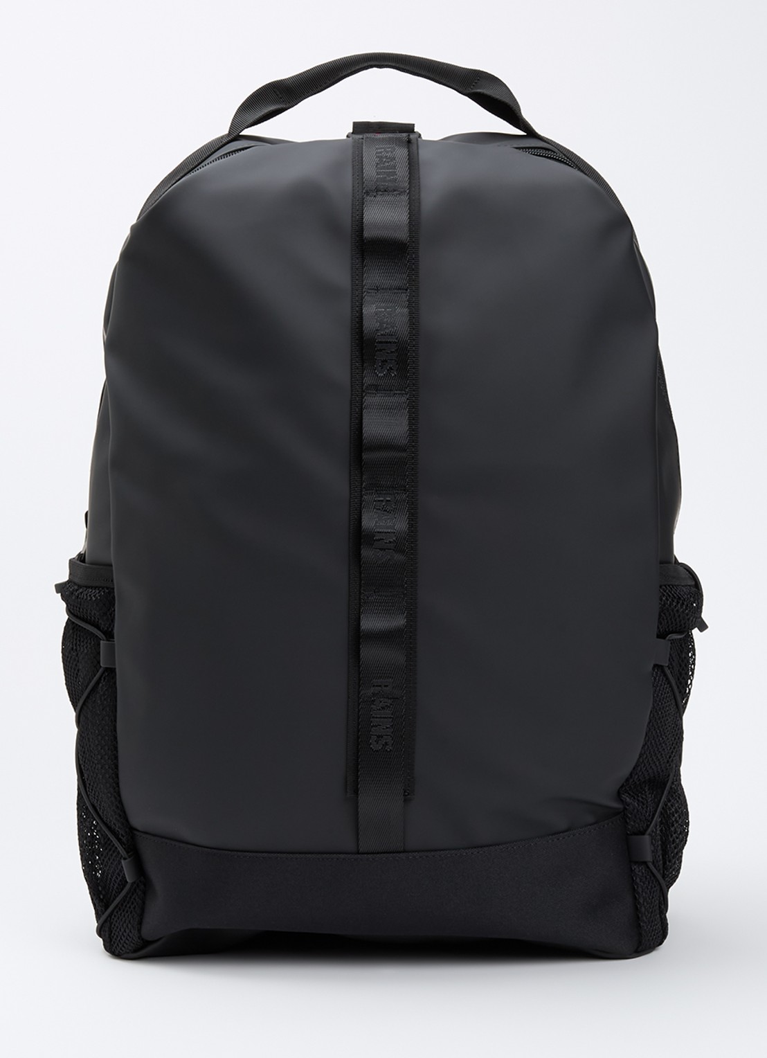 Rains Trail Clip rugzak met 16 inch laptopvak - voorkant zwart