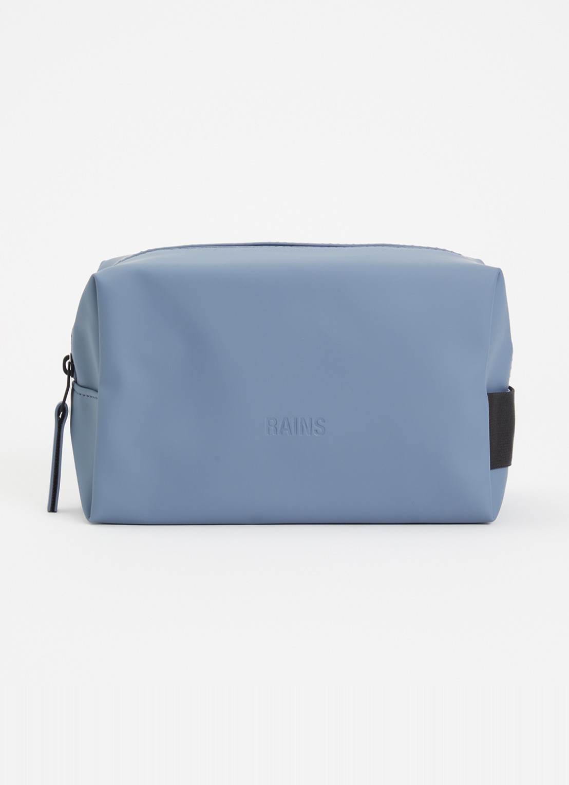 Rains Wash Bag Small toilettas met waterafstotende coating - voorkant blauwgrijs