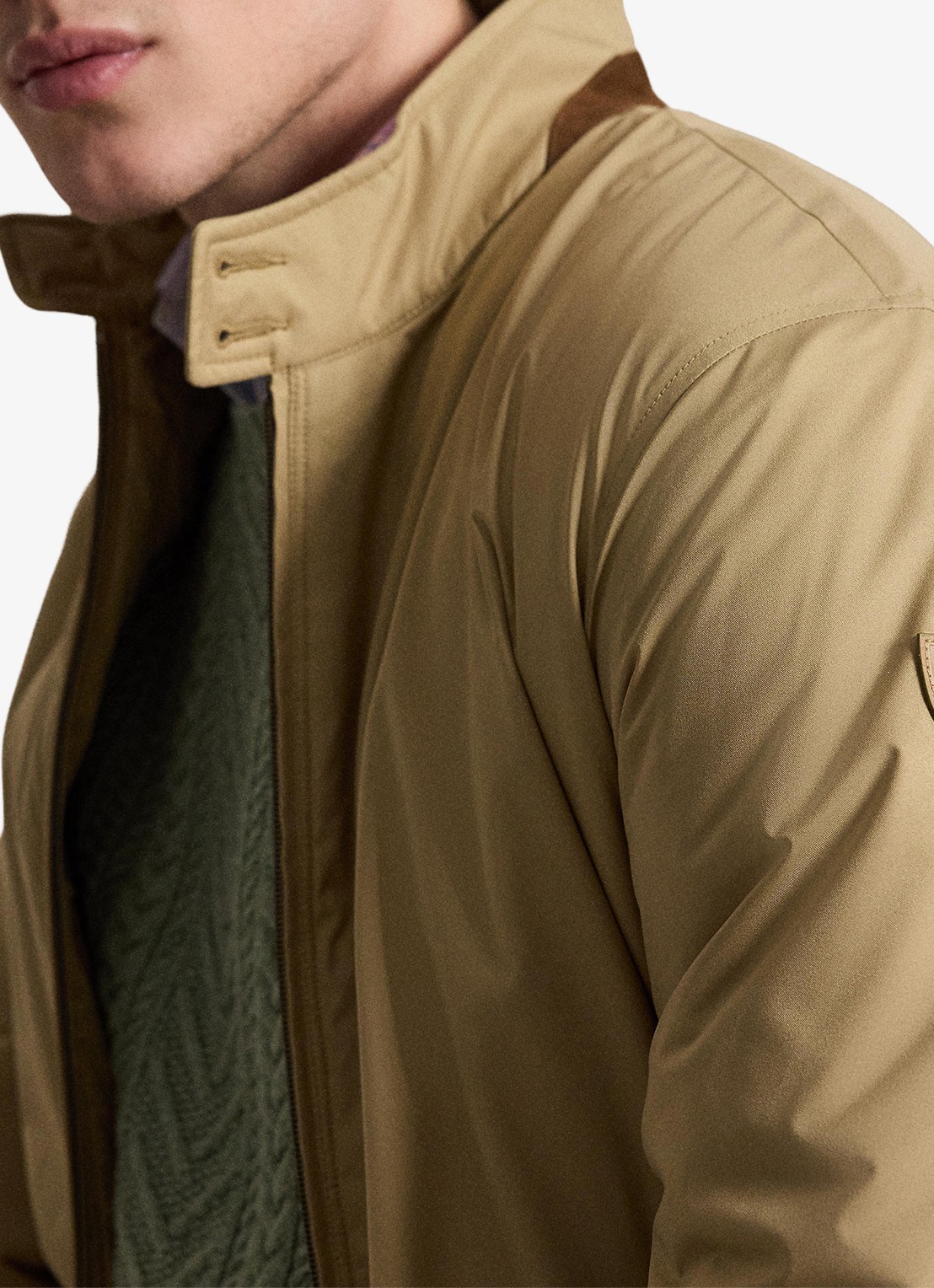 Ralph Lauren Abottson jack met suède en leren details - detail 4 rl khaki / khaki