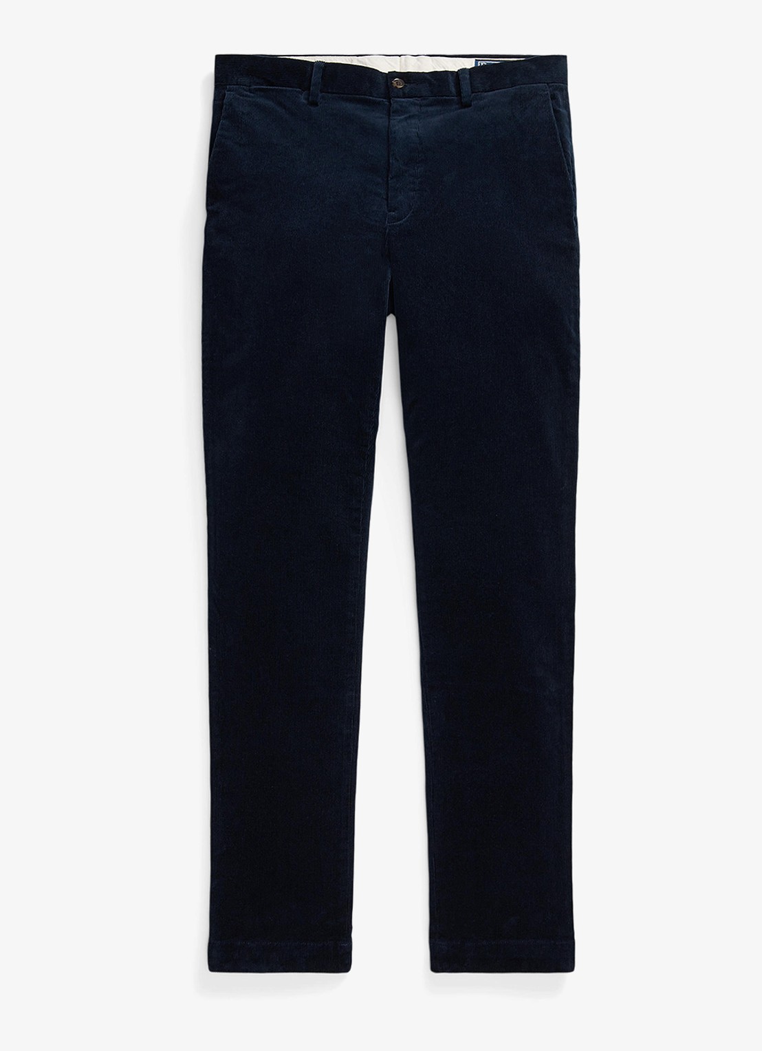 Ralph Lauren Andover slim fit corduroy broek met steekzakken - voorkant 3 aviator navy / donkerblauw