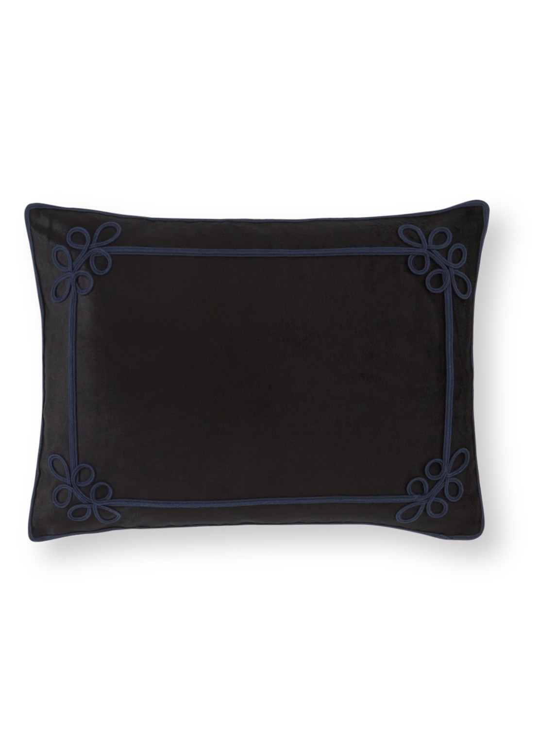 Ralph Lauren Archer kussensloop van katoen 50 x 50 cm - voorkant 3 zwart