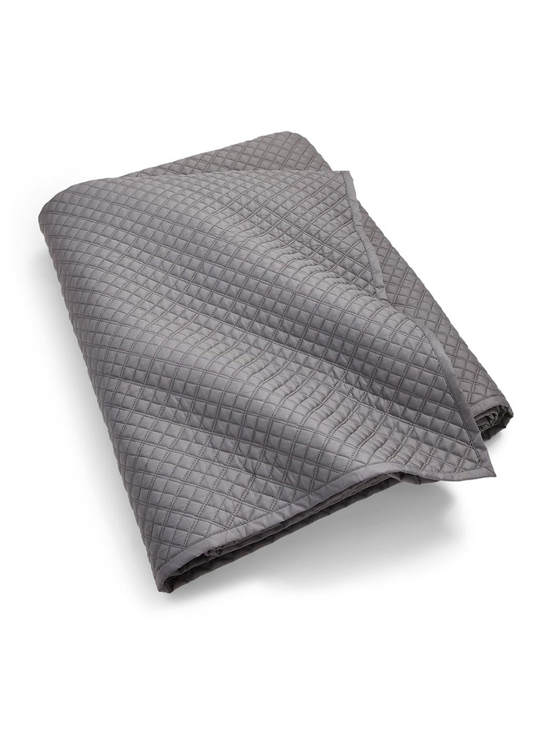 Ralph Lauren Argyle bedsprei 275 x 235 cm - voorkant antraciet