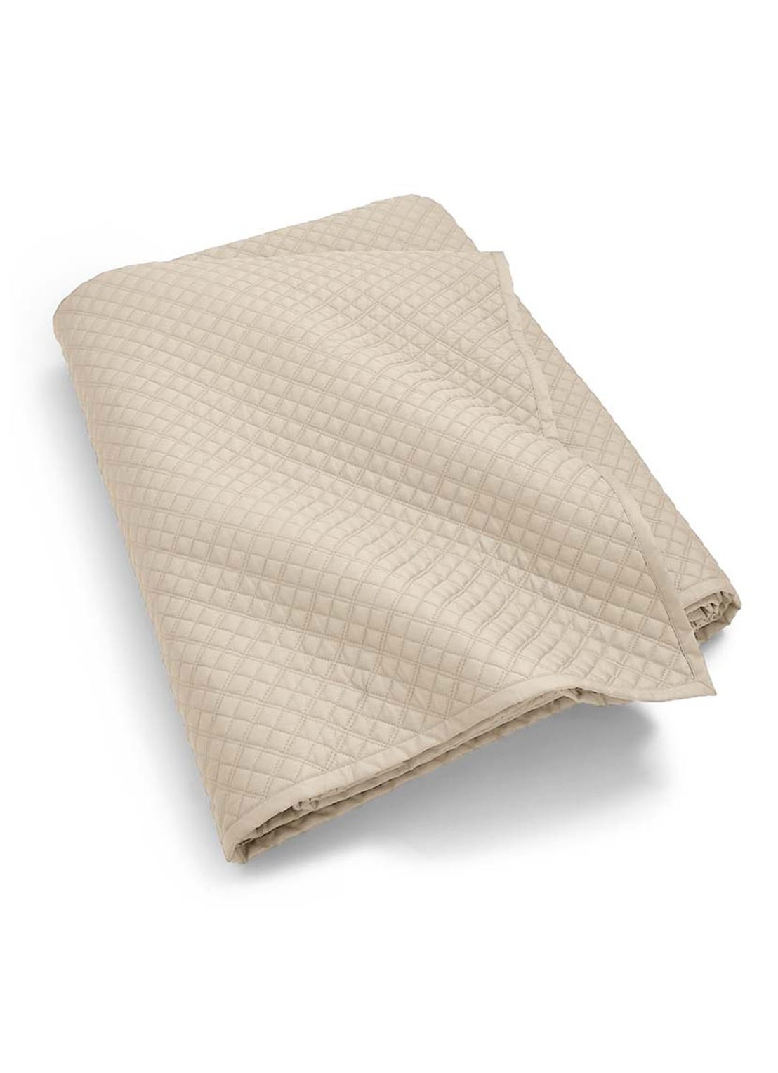 Ralph Lauren Argyle bedsprei 275 x 235 cm - voorkant beige