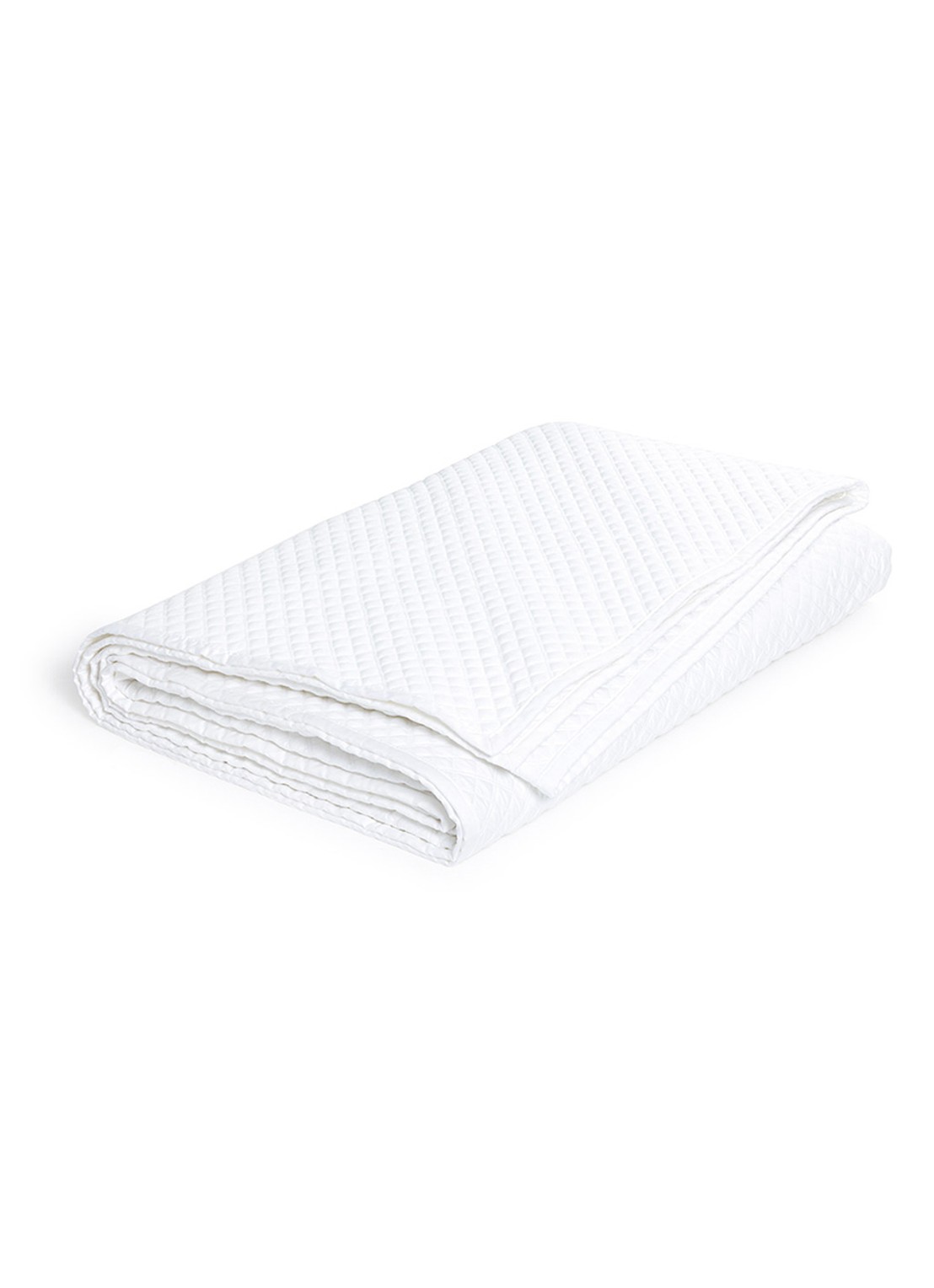 Ralph Lauren Argyle bedsprei 275 x 235 cm - voorkant wit