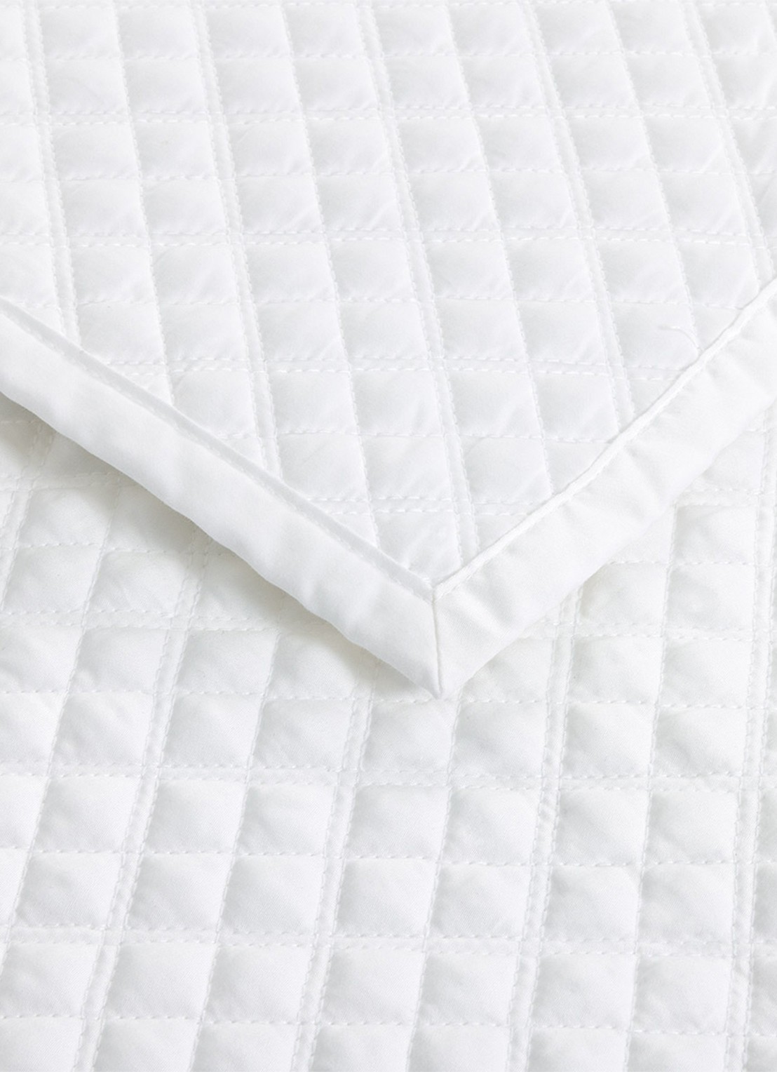 Ralph Lauren Argyle bedsprei 275 x 235 cm - voorkant 2 wit