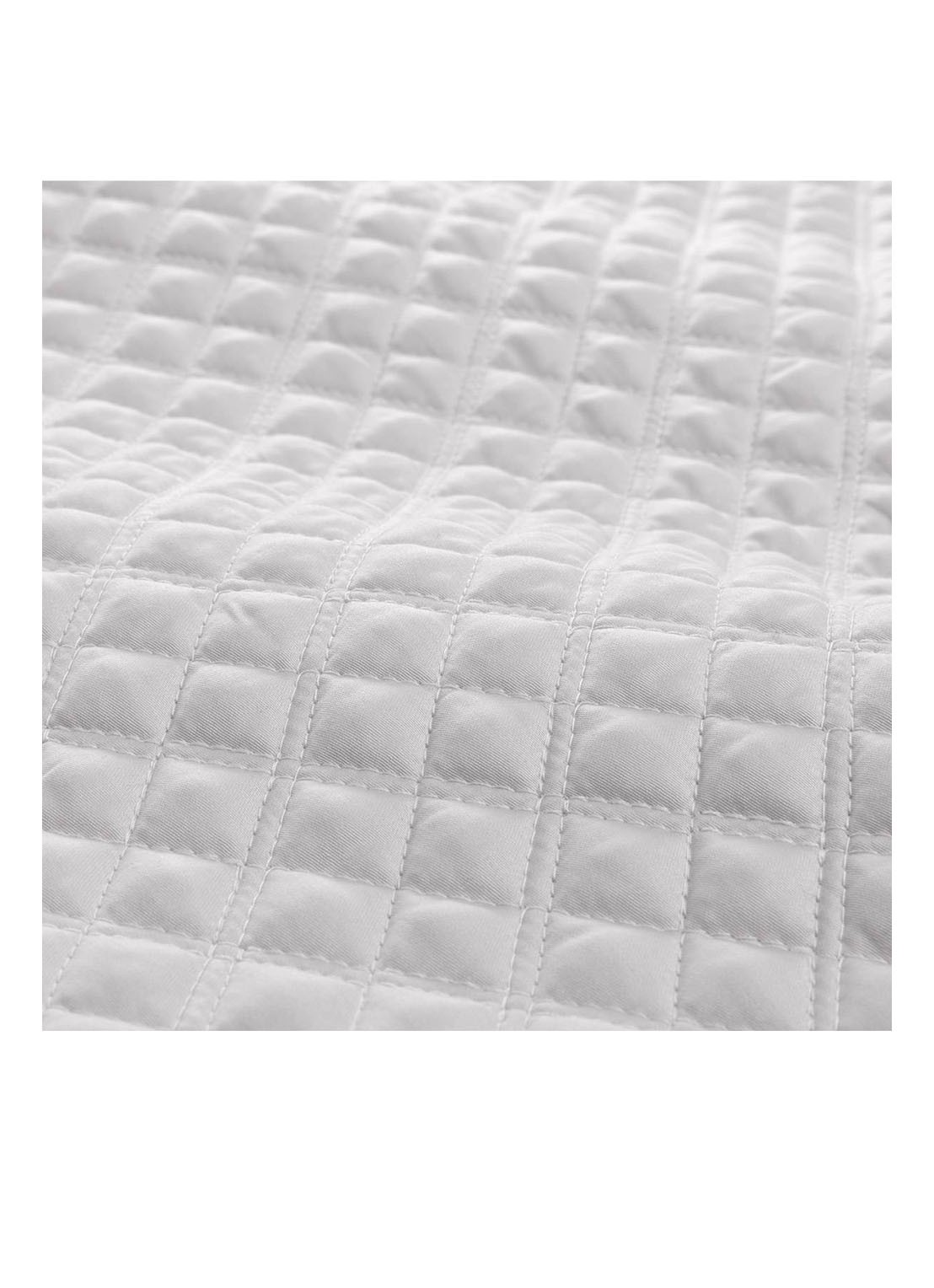 Ralph Lauren Argyle bedsprei 275 x 235 cm - achterkant lichtgrijs