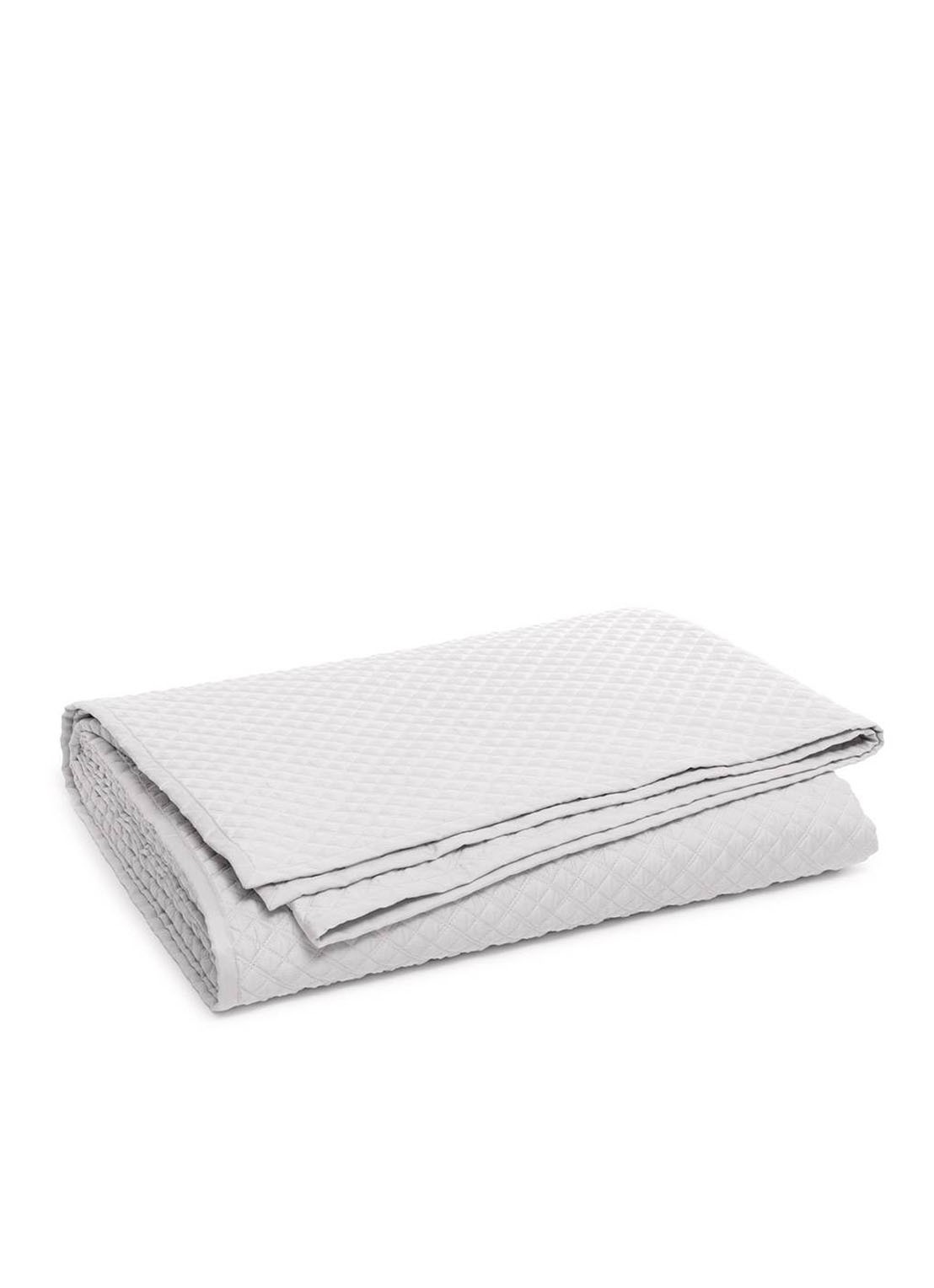 Ralph Lauren Argyle bedsprei 275 x 235 cm - voorkant 2 lichtgrijs