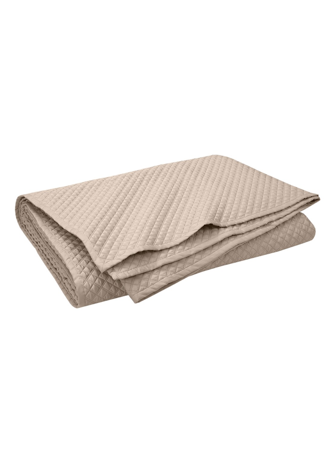 Ralph Lauren Argyle bedsprei 275 x 235 cm - voorkant 2 ivoor