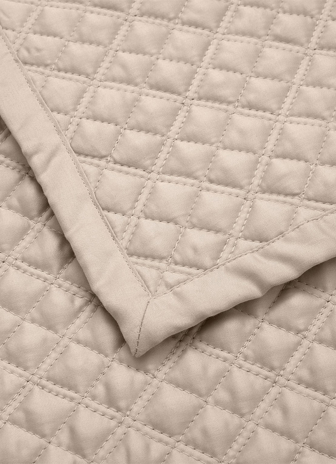Ralph Lauren Argyle bedsprei 275 x 235 cm - voorkant 3 ivoor