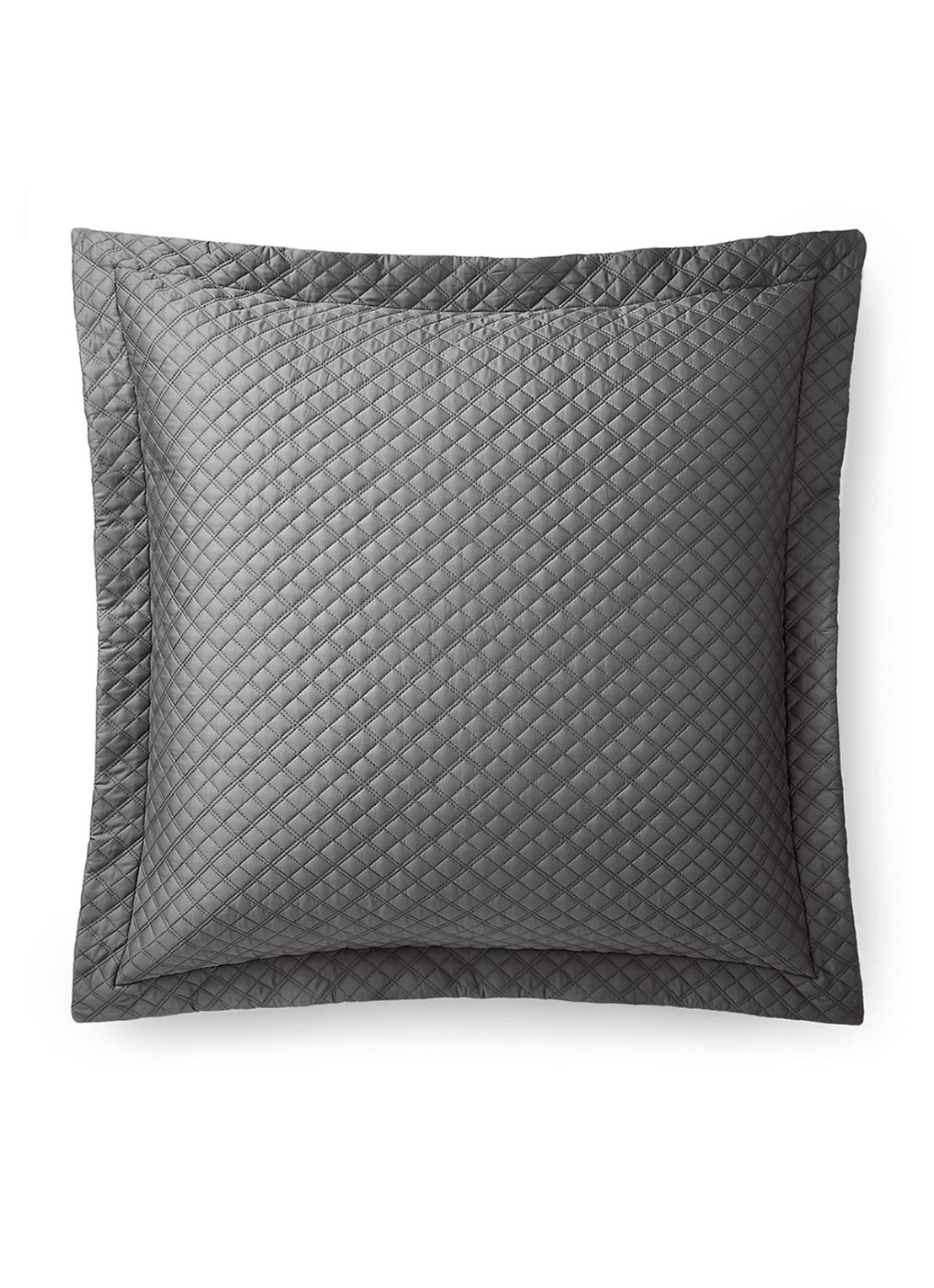 Ralph Lauren Argyle kussensloop van  katoen - voorkant 2 antraciet