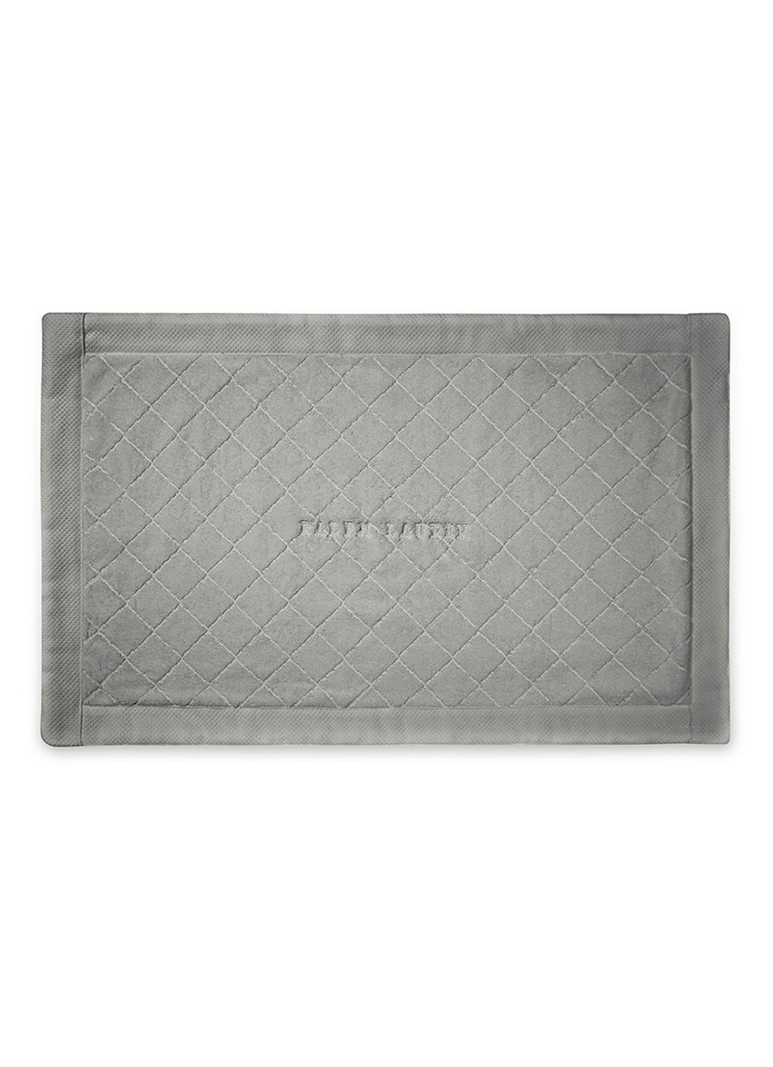 Ralph Lauren Avenue badmat - 50 x 80 cm - voorkant middengrijs