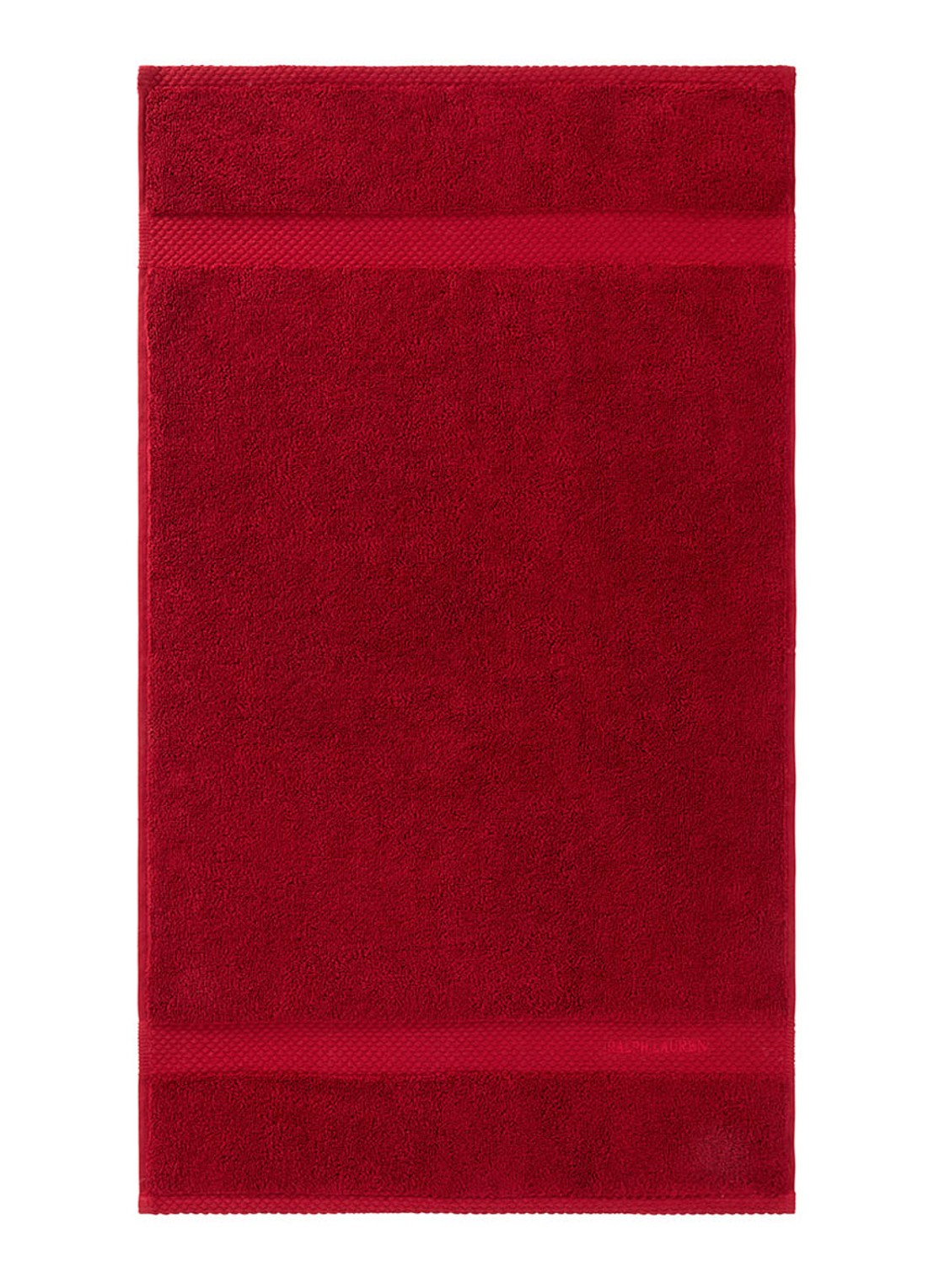 Ralph Lauren Avenue gastendoek - 750 gr/m2 - 42 x 70 cm - voorkant 4 rood