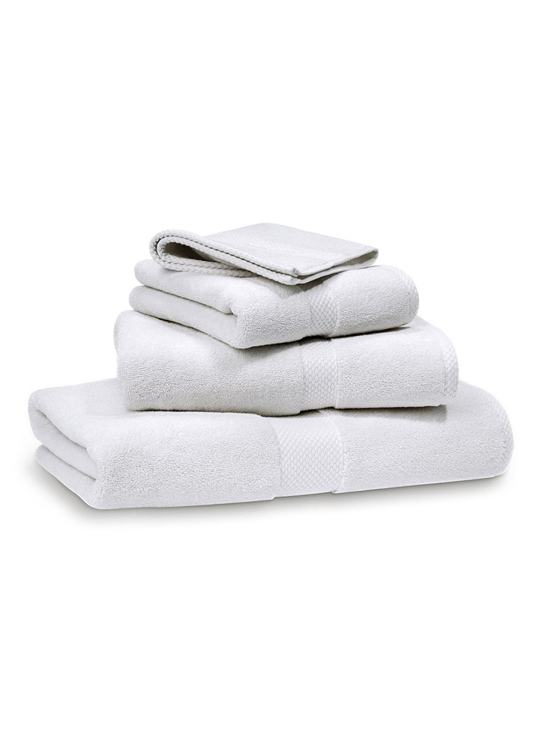 Ralph Lauren Avenue handdoek - 750 gr/m2 - 50 x 100 cm - voorkant wit
