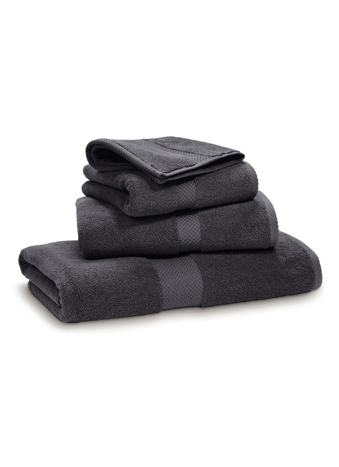 Ralph Lauren Avenue handdoek - 750 gr/m2 - 50 x 100 cm - voorkant antraciet